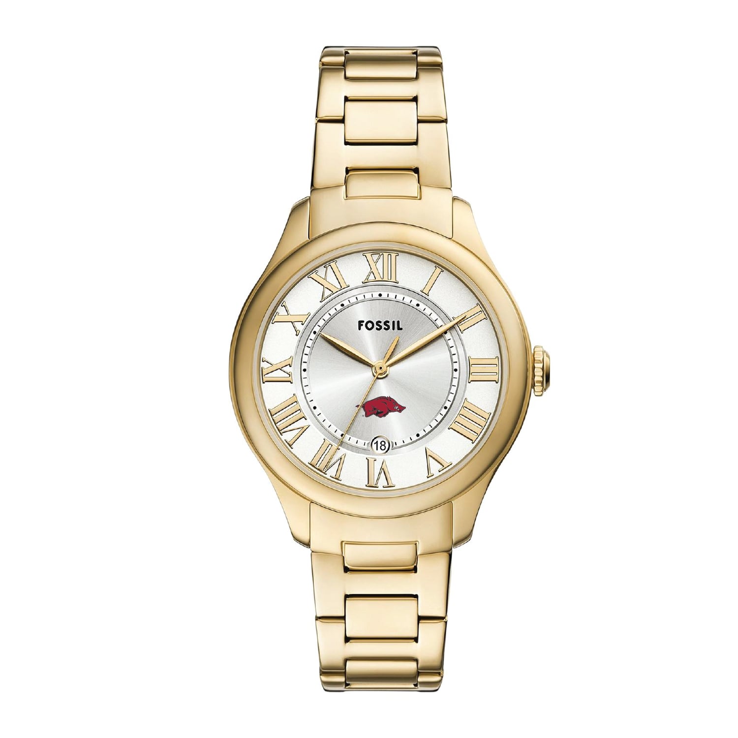Arkansas Razorbacks NCAA Stainless-Steel Bracelet Watch by Fossil NEW Fossil Arkansas Razorbacks Team Shop in NCAA Fan Shop  main image 3