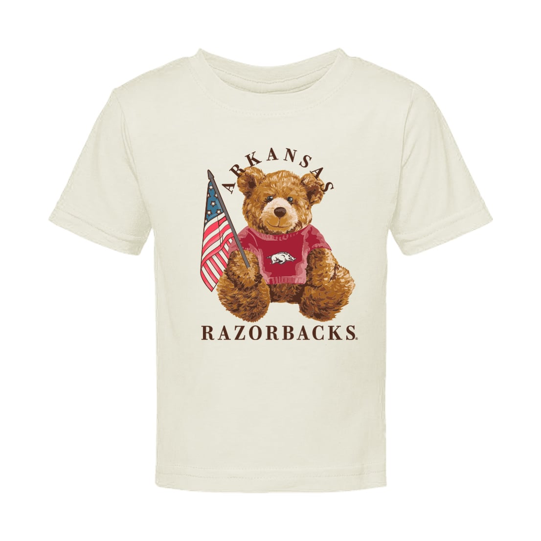 T-shirt bébé crème Arkansas Razorbacks All-American Teddi