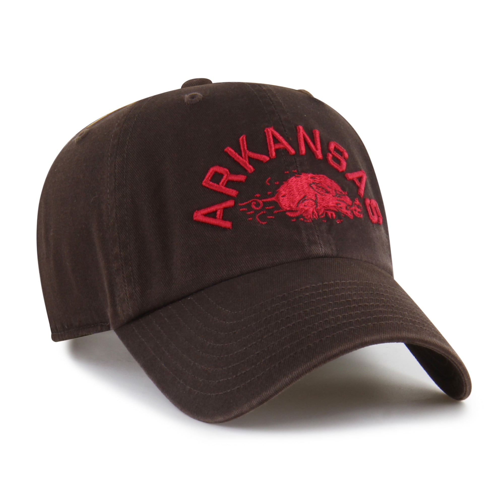 Unisex '47  Arkansas Razorbacks Natural Vault Clean Up Adjustable Hat