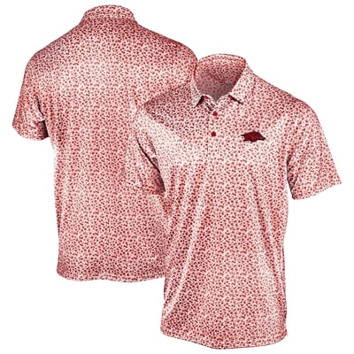Polo Arkansas Razorbacks Antigua Flourish - Rouge cardinal