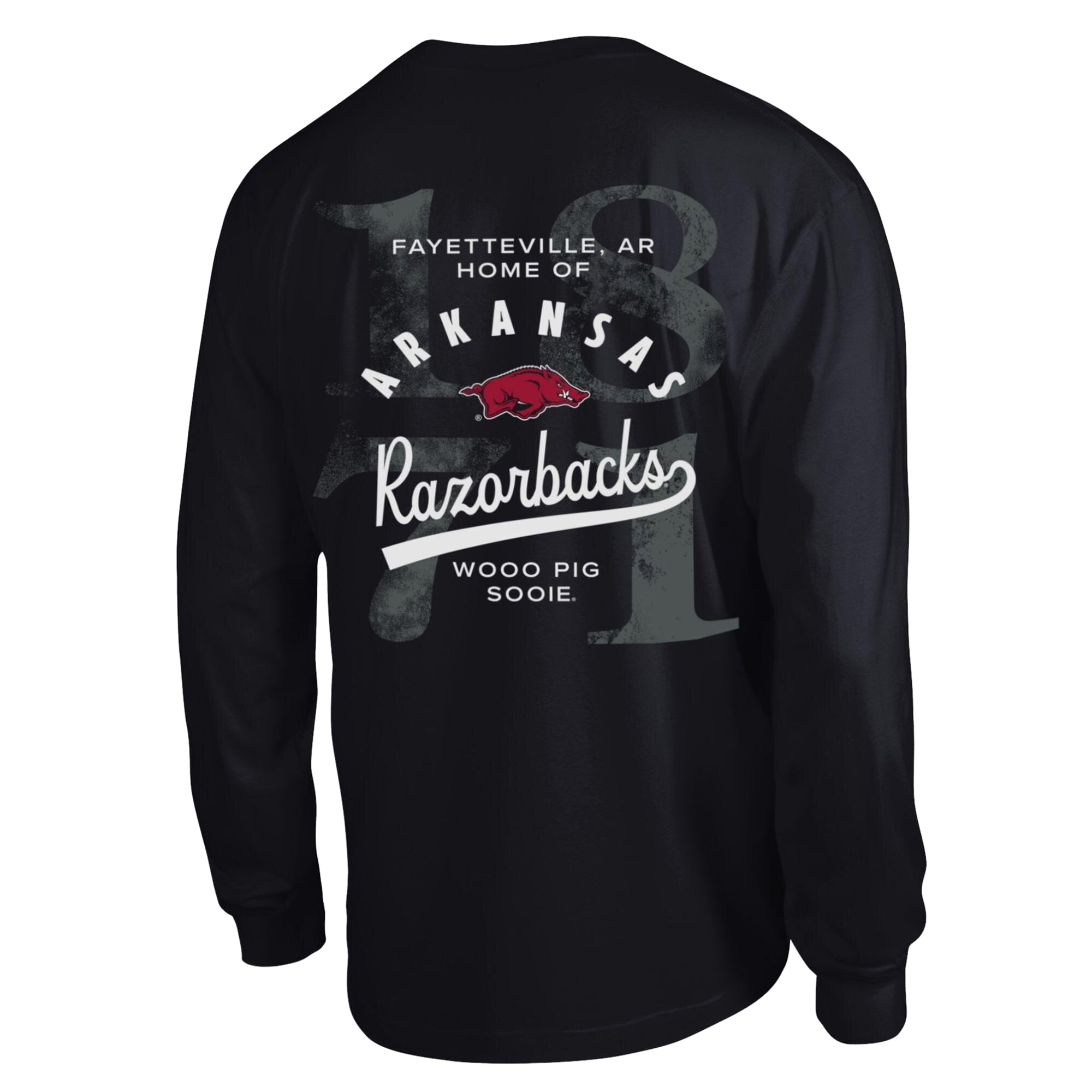 T-shirt à manches longues plastifié Champion Black Arkansas Razorbacks All-Star pour homme