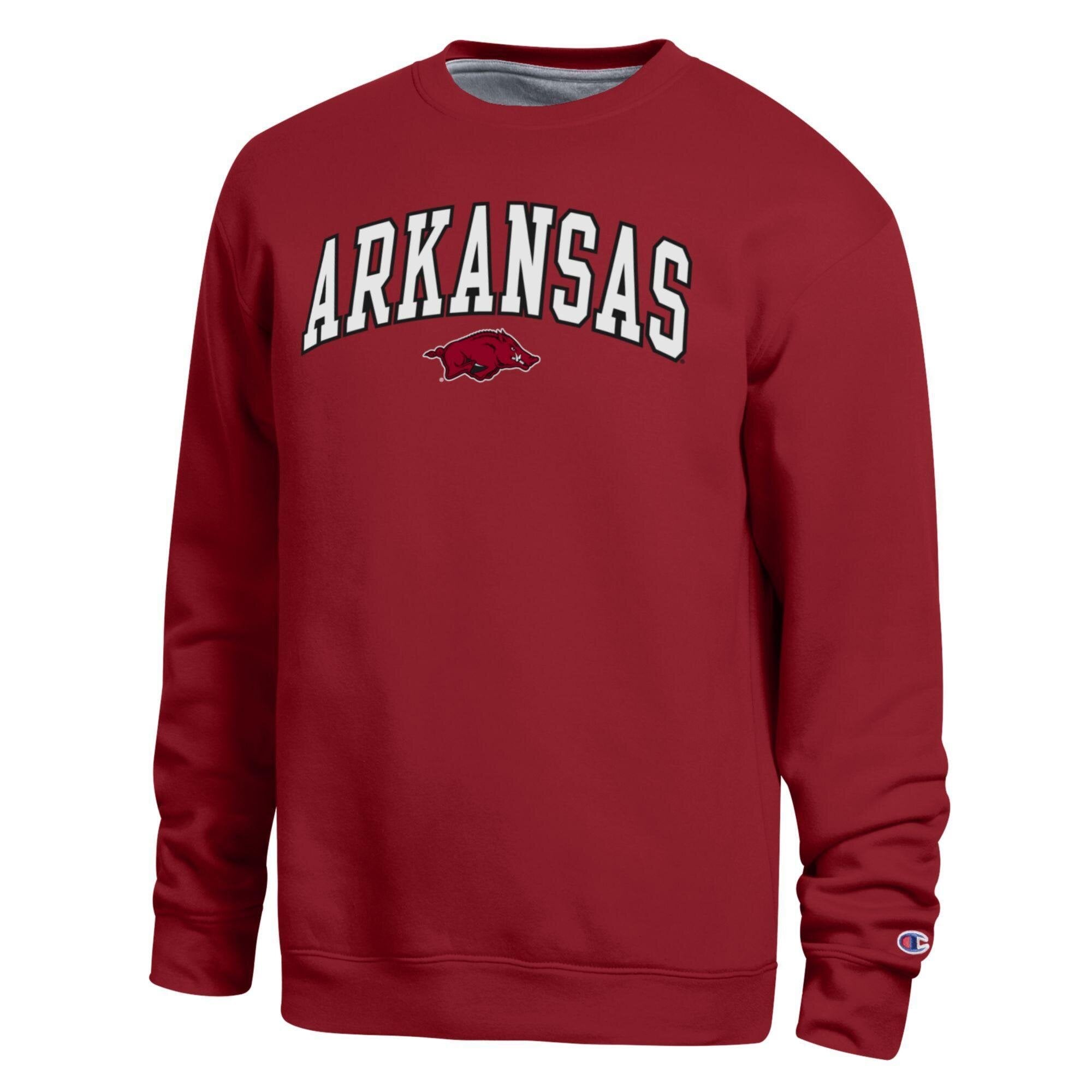 Men's Champion Cardinal Arkansas Razorbacks Arch Sweatshirt