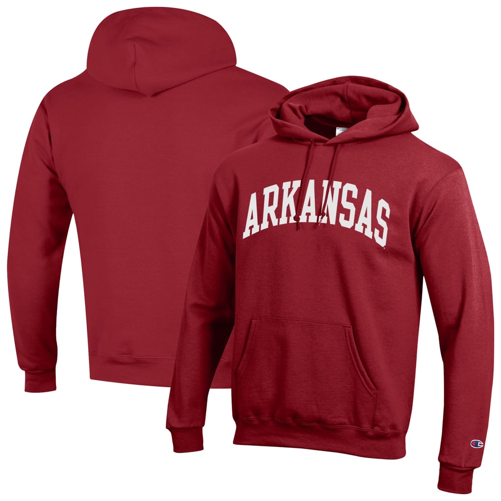 Men's Champion Cardinal Arkansas Razorbacks Basic Arch Fleece Pullover ...