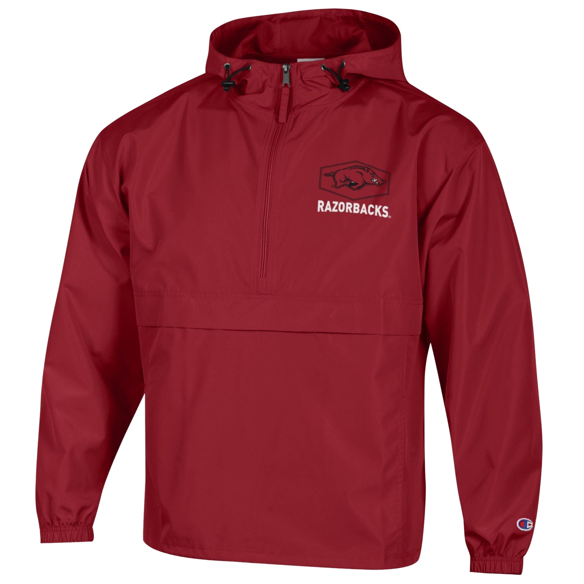 Men's Champion Cardinal Arkansas Razorbacks Delay Packable Half-Zip Jacket