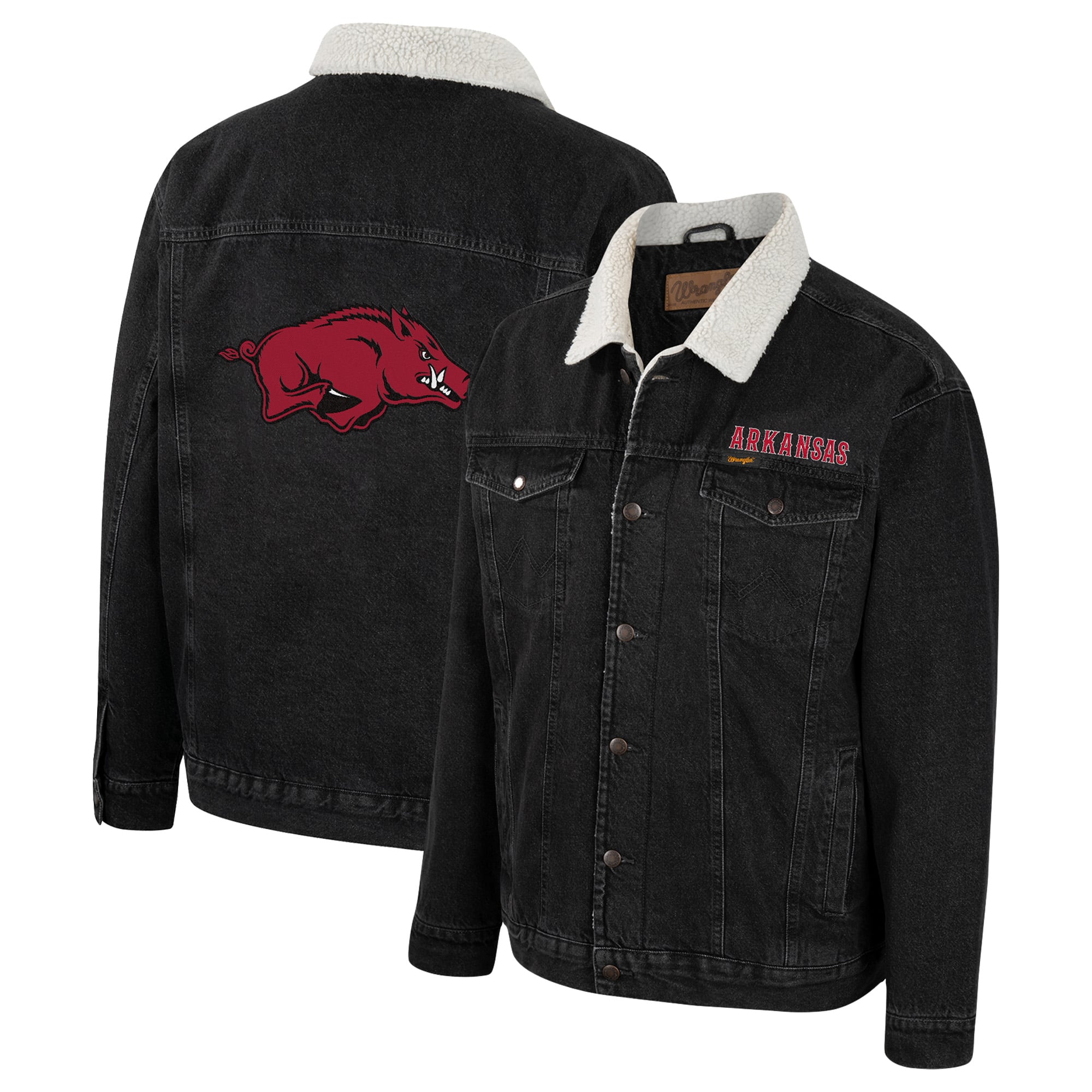 Men's Colosseum x Wrangler Charcoal Arkansas Razorbacks Western Button ...