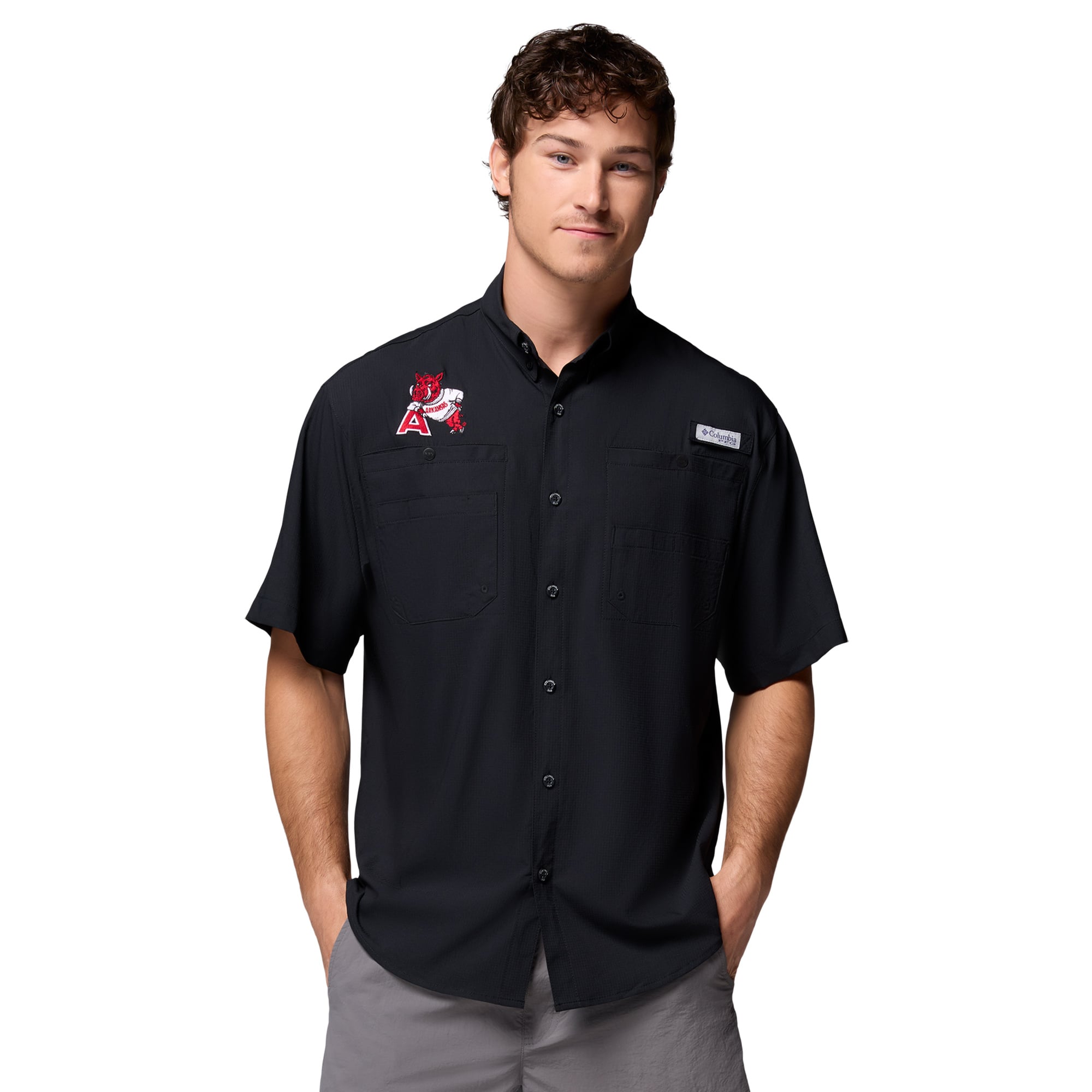 Chemise Columbia Cardinal Arkansas Razorbacks PFG Tamiami pour homme