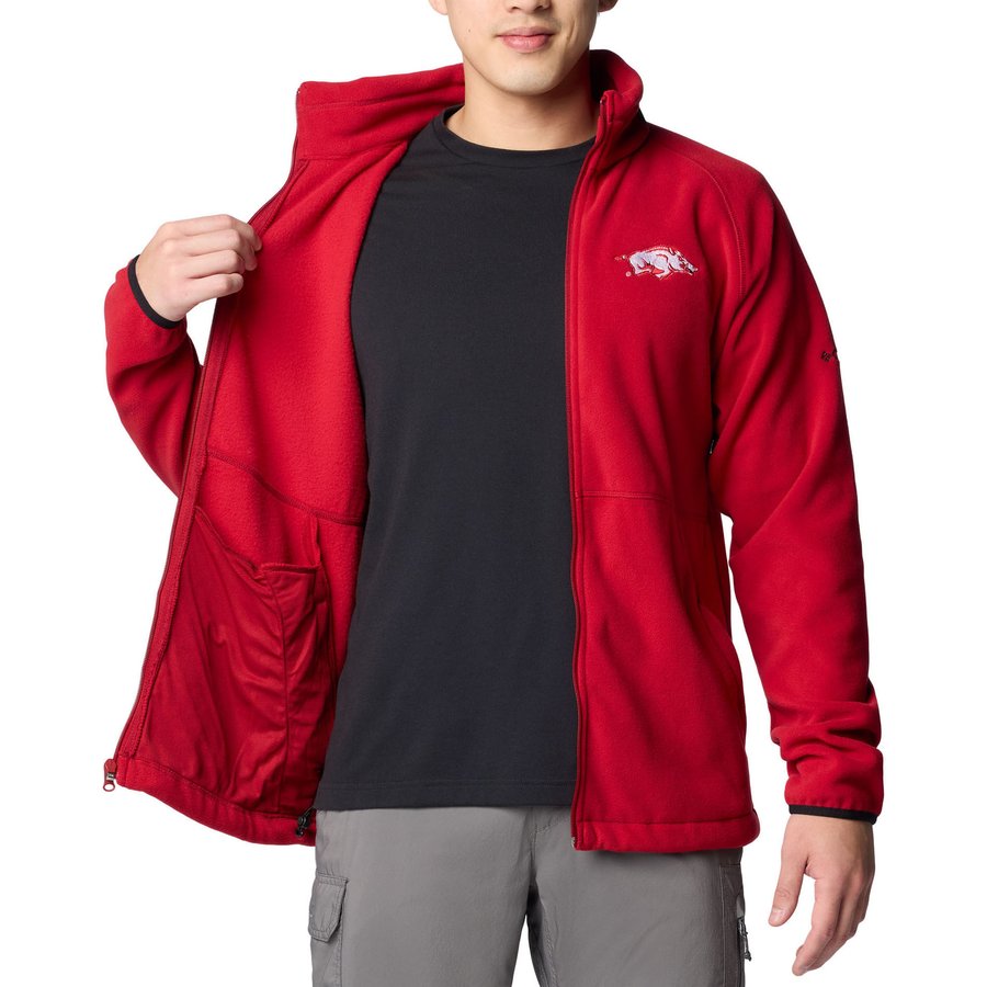 Arkansas Razorback Jacket Men's Columbia Cardinal Arkansas Razorbacks Flanker IV Fleece Raglan ...