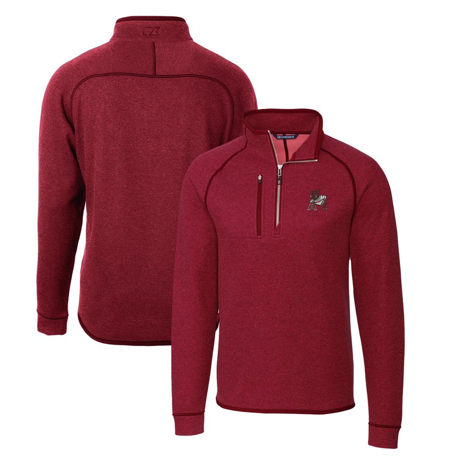 Sweater Razorback Men's Cutter & Buck Cardinal Arkansas Razorbacks Mainsail Sweater-Knit ...