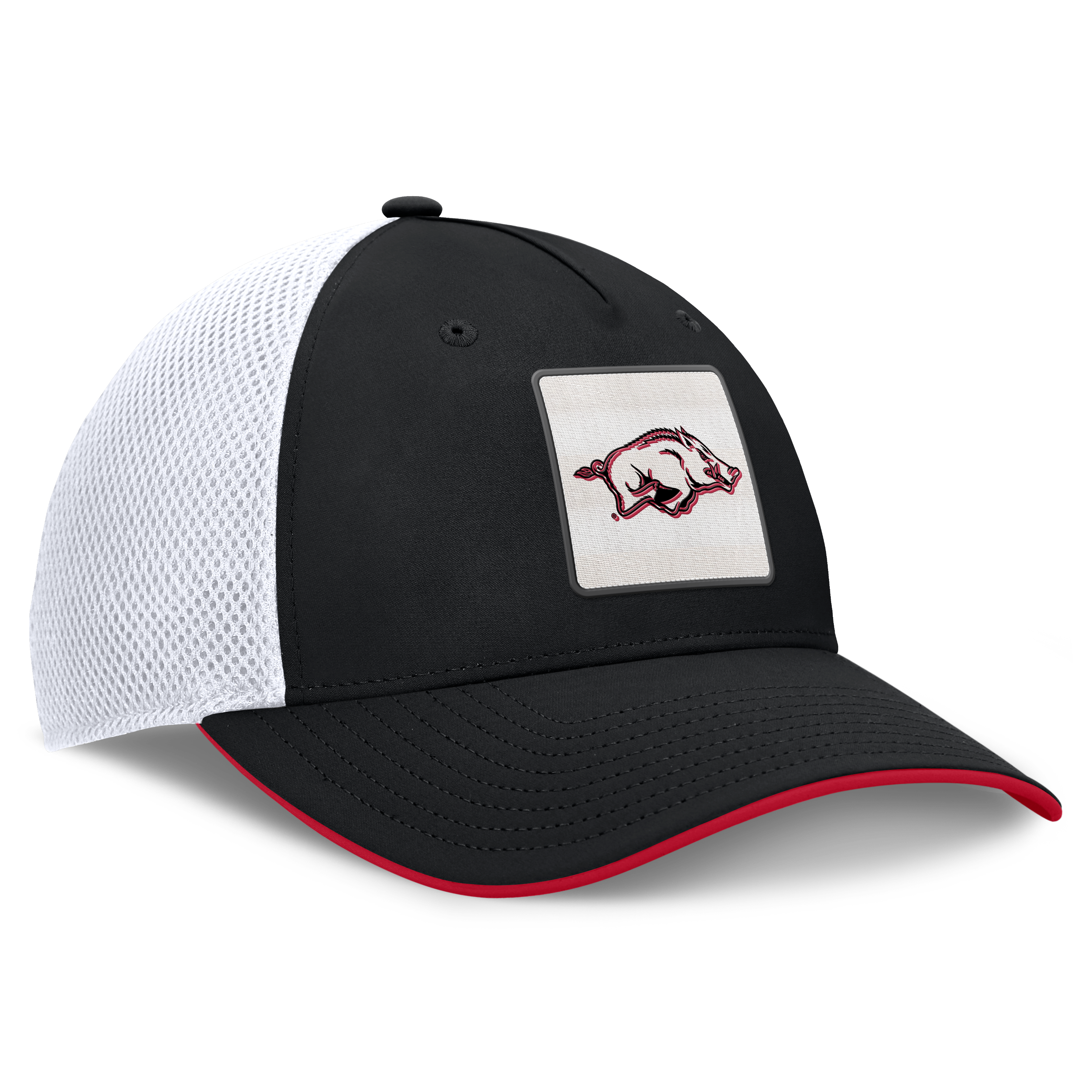 Men's Fanatics  Black Arkansas Razorbacks 5-Panel Matter Flex Hat