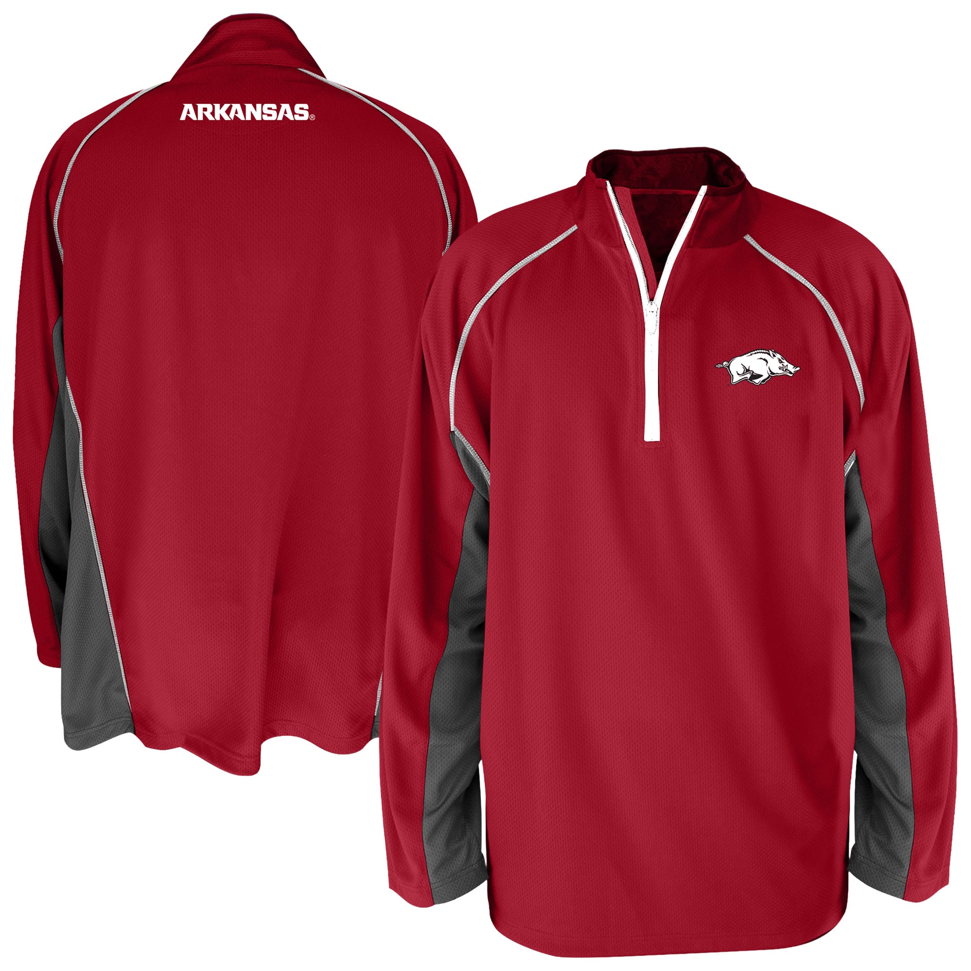 Veste raglan à quart de zip pour homme Fanatics Cardinal Arkansas Razorbacks, grandes tailles