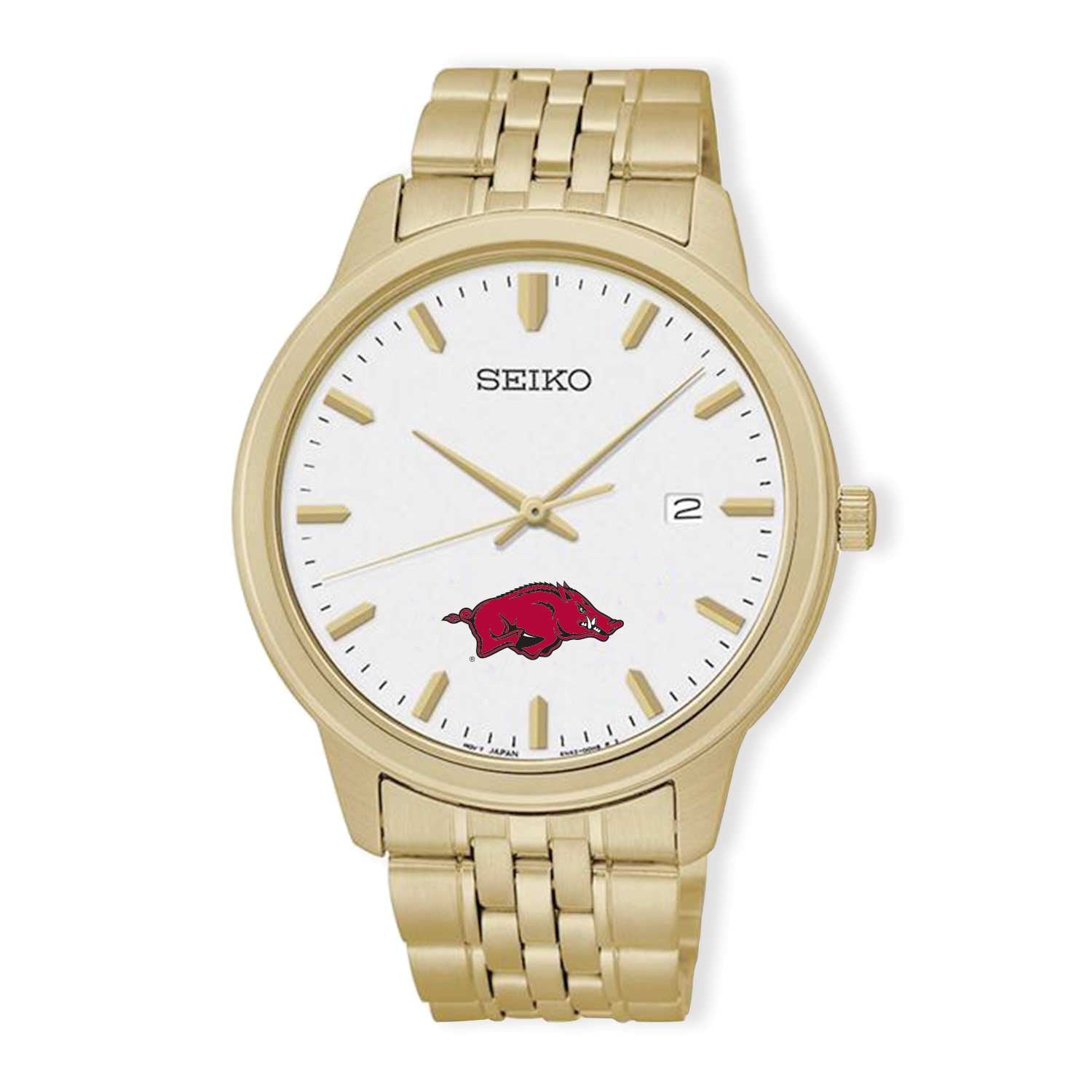 Watchmaker Razorback Men's Gold Arkansas Razorbacks Quartz Watch