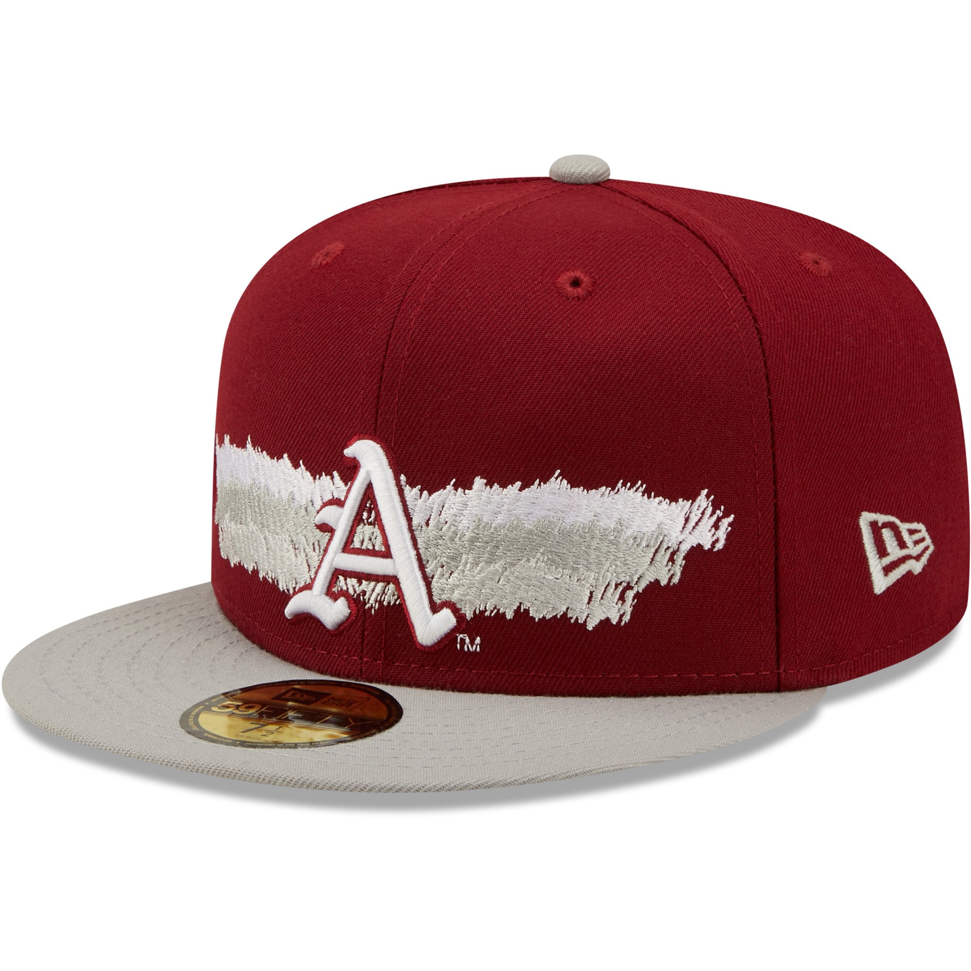 Arizona Razorbacks Hat Men's New Era Cardinal Arkansas Razorbacks Scribble 59FIFTY Fitted Hat