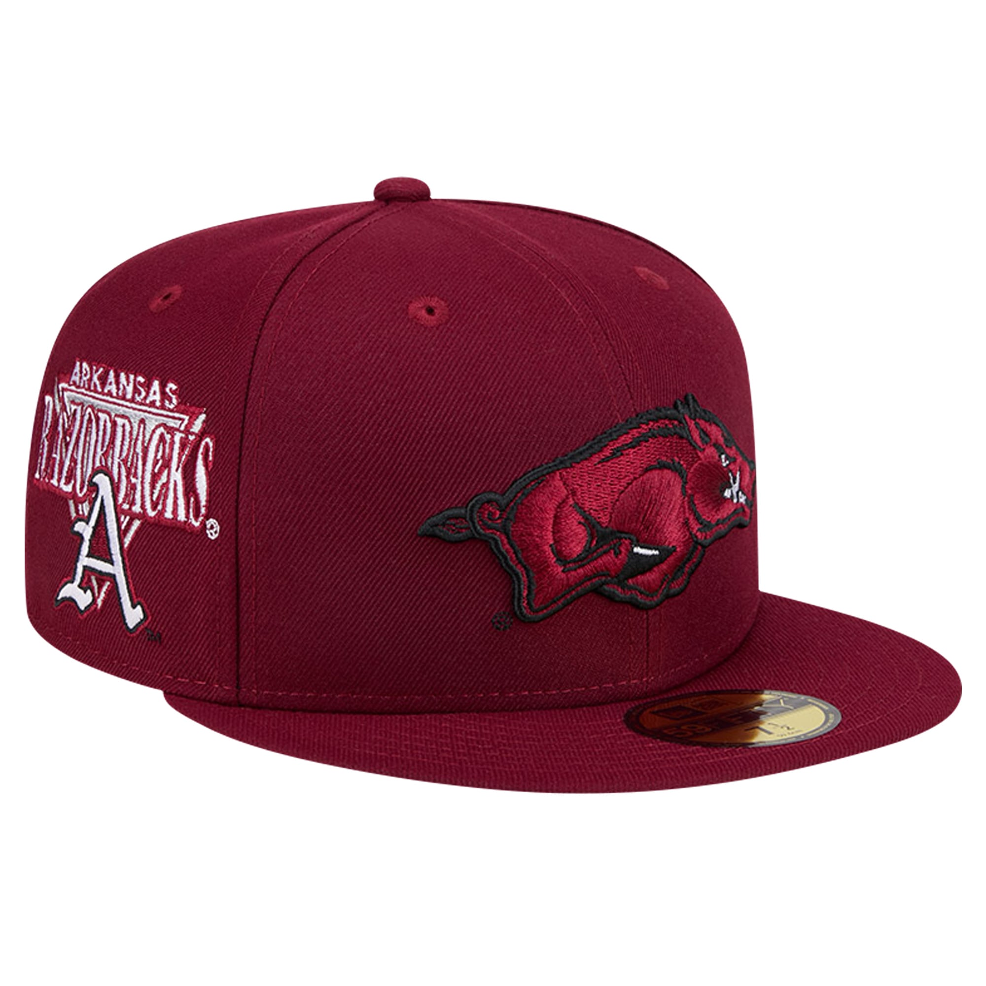 Youth Razorback Hat Men's New Era Cardinal Arkansas Razorbacks Throwback 59FIFTY Fitted Hat