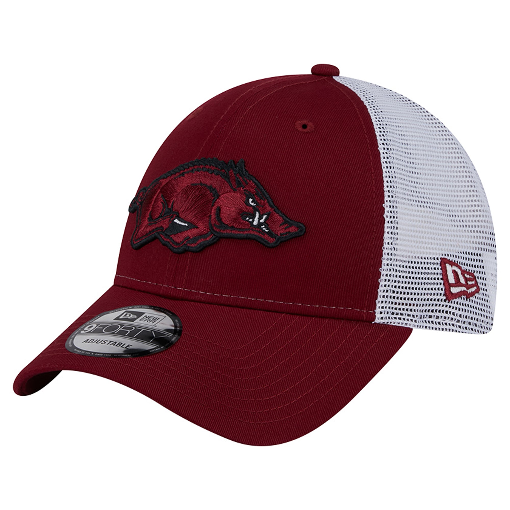 Plastic Razorback Hat Men's New Era Cardinal Arkansas Razorbacks Trucker 9FORTY Adjustable Hat