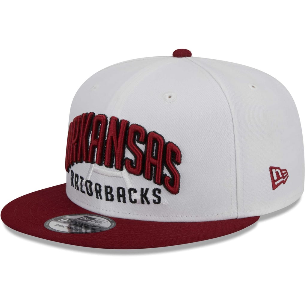 White Razorback Hat Men's New Era White/Cardinal Arkansas Razorbacks Two-Tone Layer 9FIFTY ...