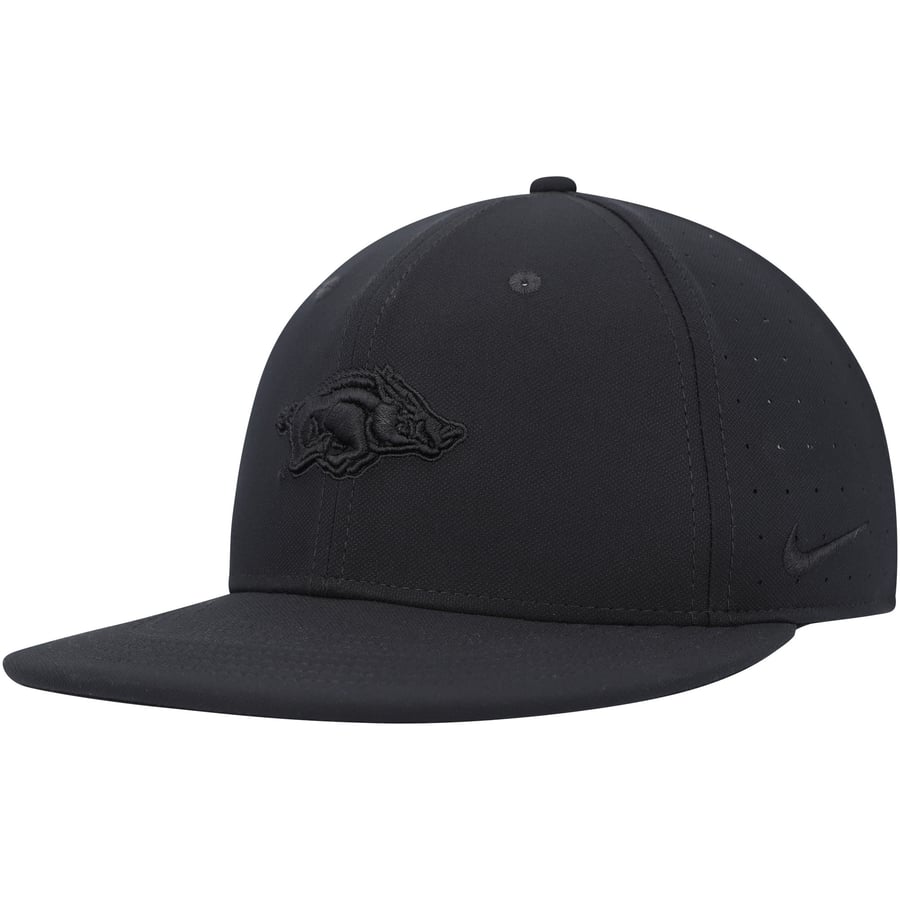 Black Razorback Men's Nike Arkansas Razorbacks Triple Black Performance Fitted Hat