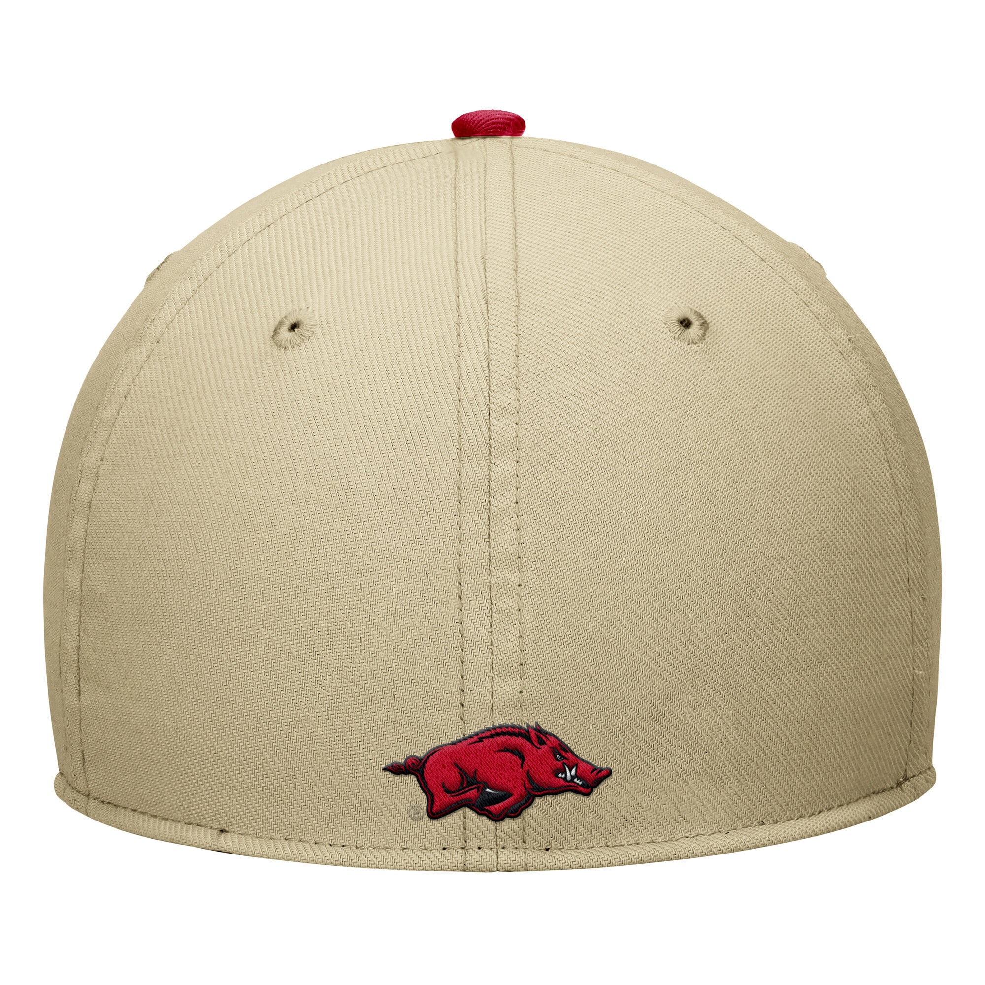 Men's Nike Beige/Cardinal Arkansas Razorbacks Dri-FIT SwooshFlex Hat