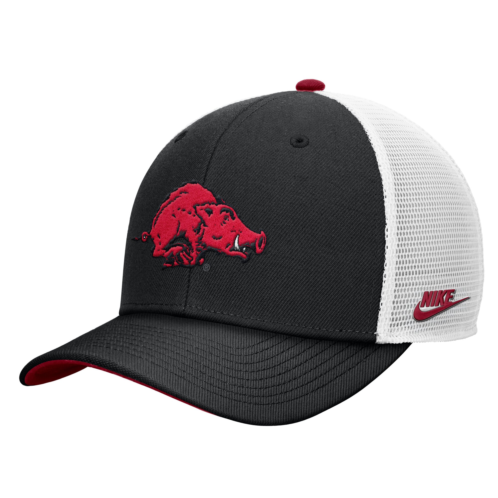 Casquette trucker ajustable Nike Arkansas Razorbacks Legacy Mascot noire pour homme