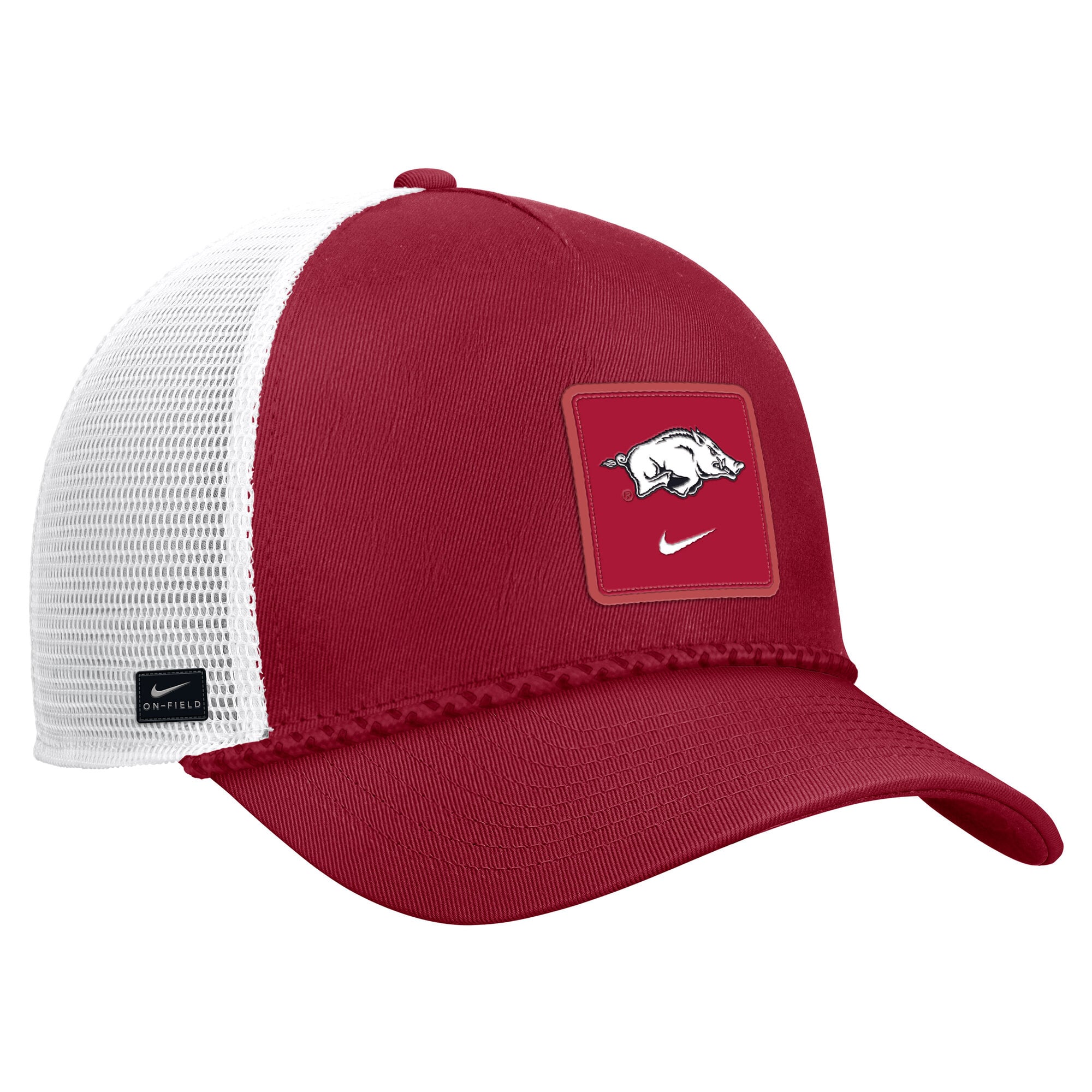 Men's Nike Cardinal Arkansas Razorbacks 2026 On-Field Rope Adjustable Trucker Hat