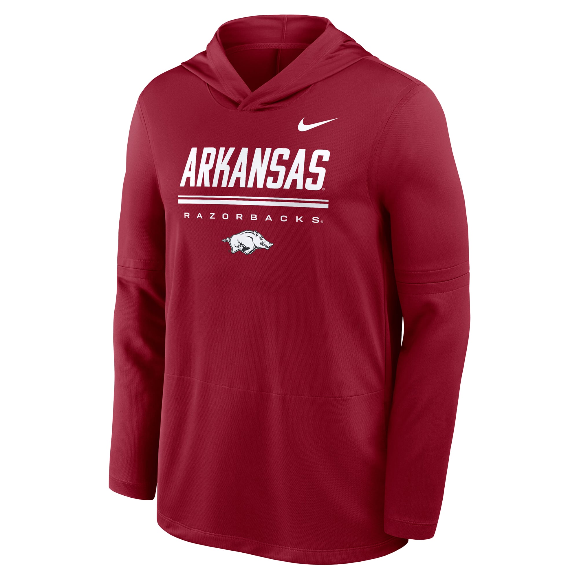 Men's Nike Cardinal Arkansas Razorbacks 2026 Sideline Dri-FIT Lightweight Hooded Top
