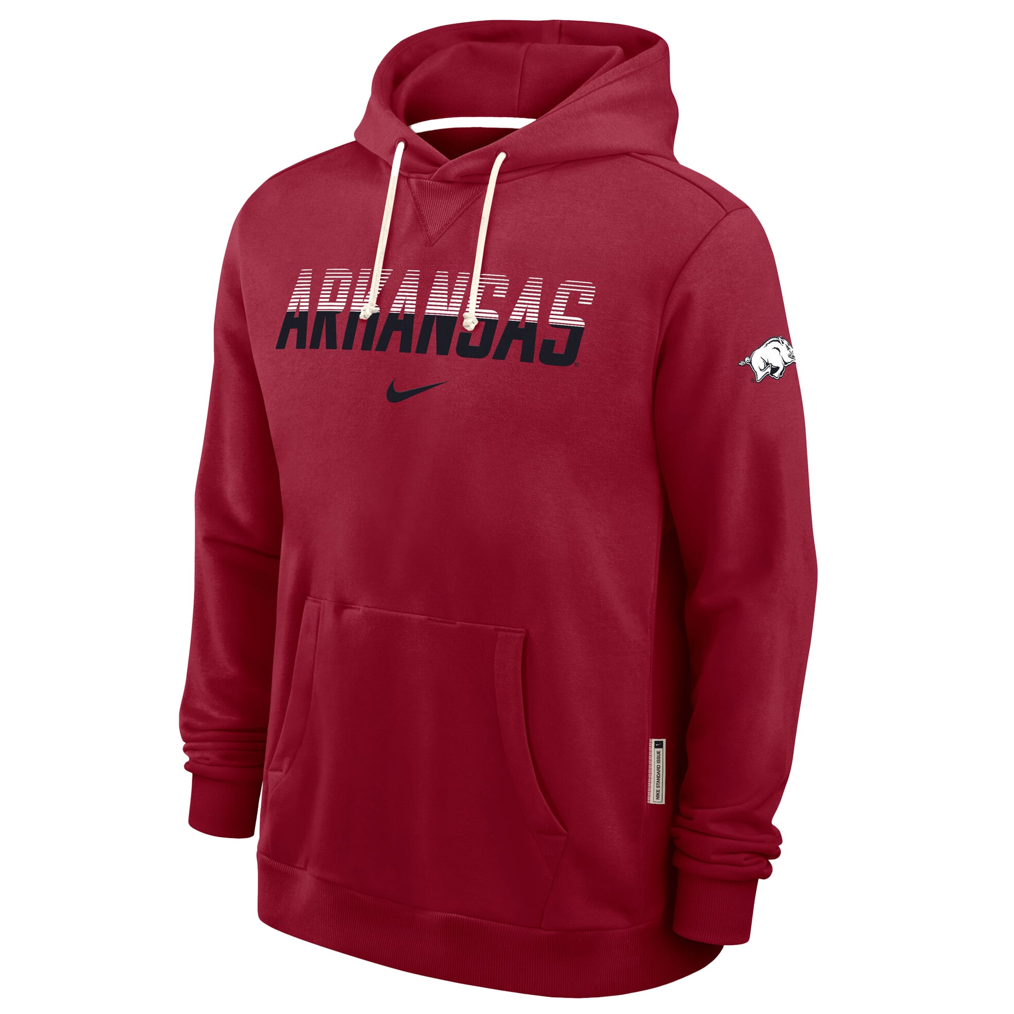 Men's Nike Cardinal Arkansas Razorbacks 2026 Sideline Standard Issue Dri-FIT Hoodie