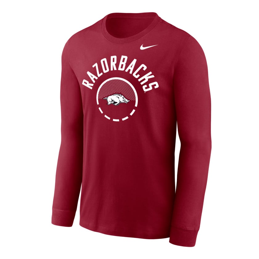 T-shirt à manches longues Nike Cardinal Arkansas Razorbacks Basketball Shoot Around Dri-FIT Legend pour homme