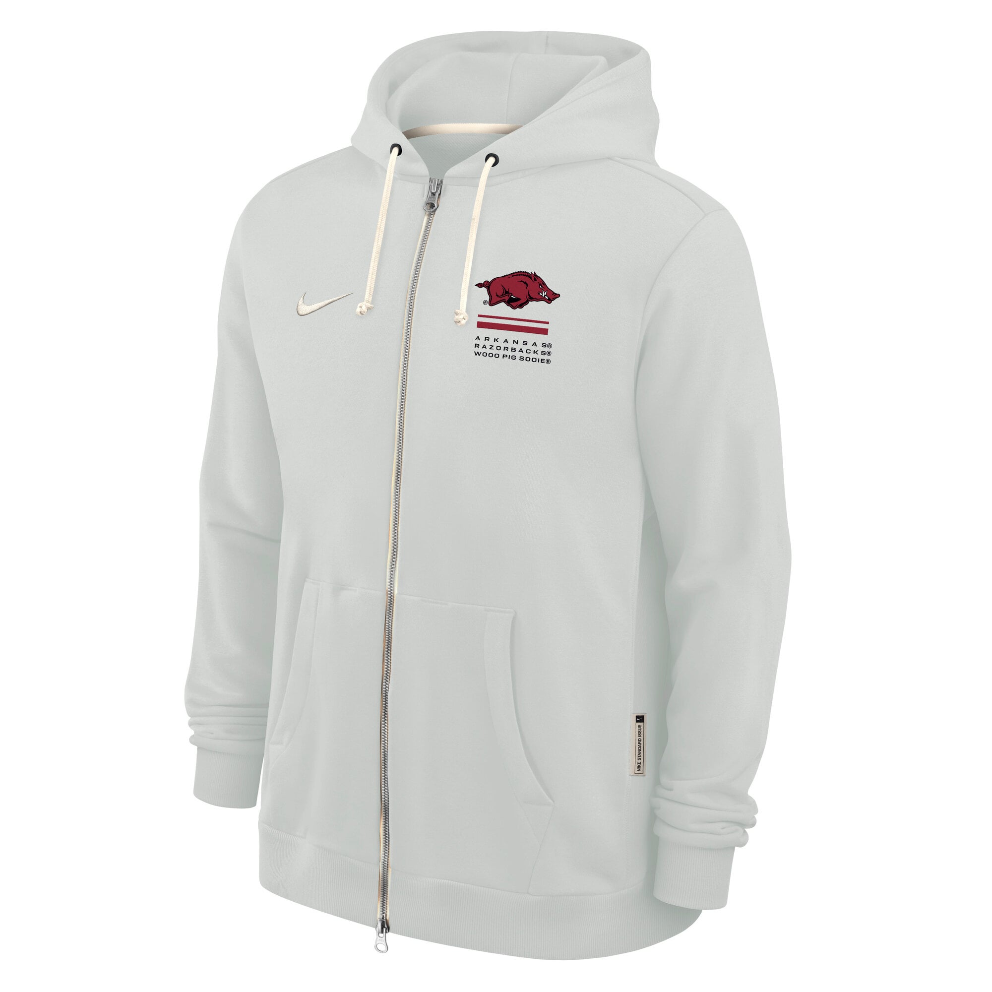 Men's Nike Gray Arkansas Razorbacks 2026 Sideline Dri-FIT Full-Zip Hoodie