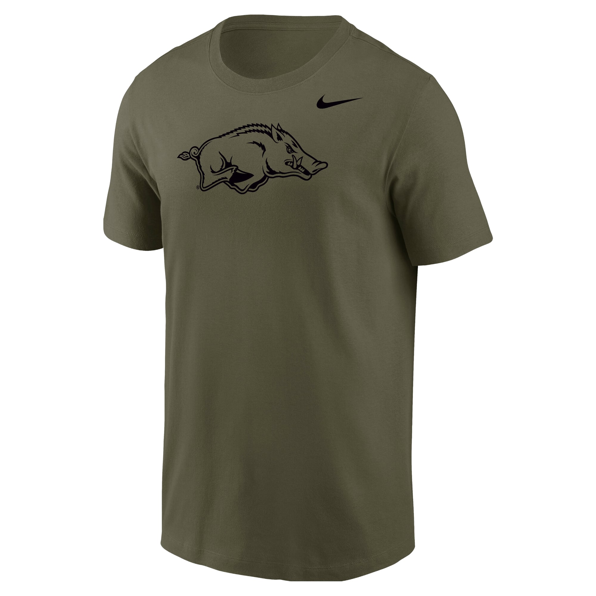 T-shirt militaire Nike Arkansas Razorbacks olive pour homme