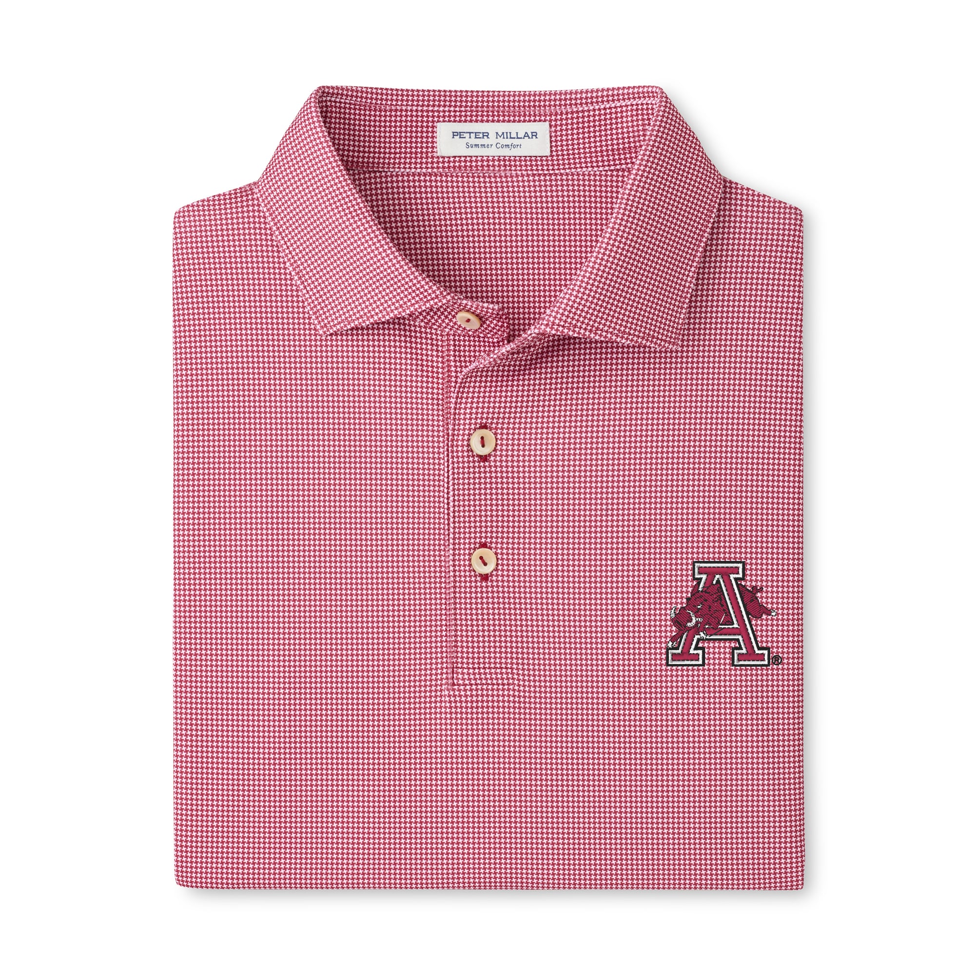 Polo Peter Millar Cardinal Arkansas Razorbacks Border Performance pour homme