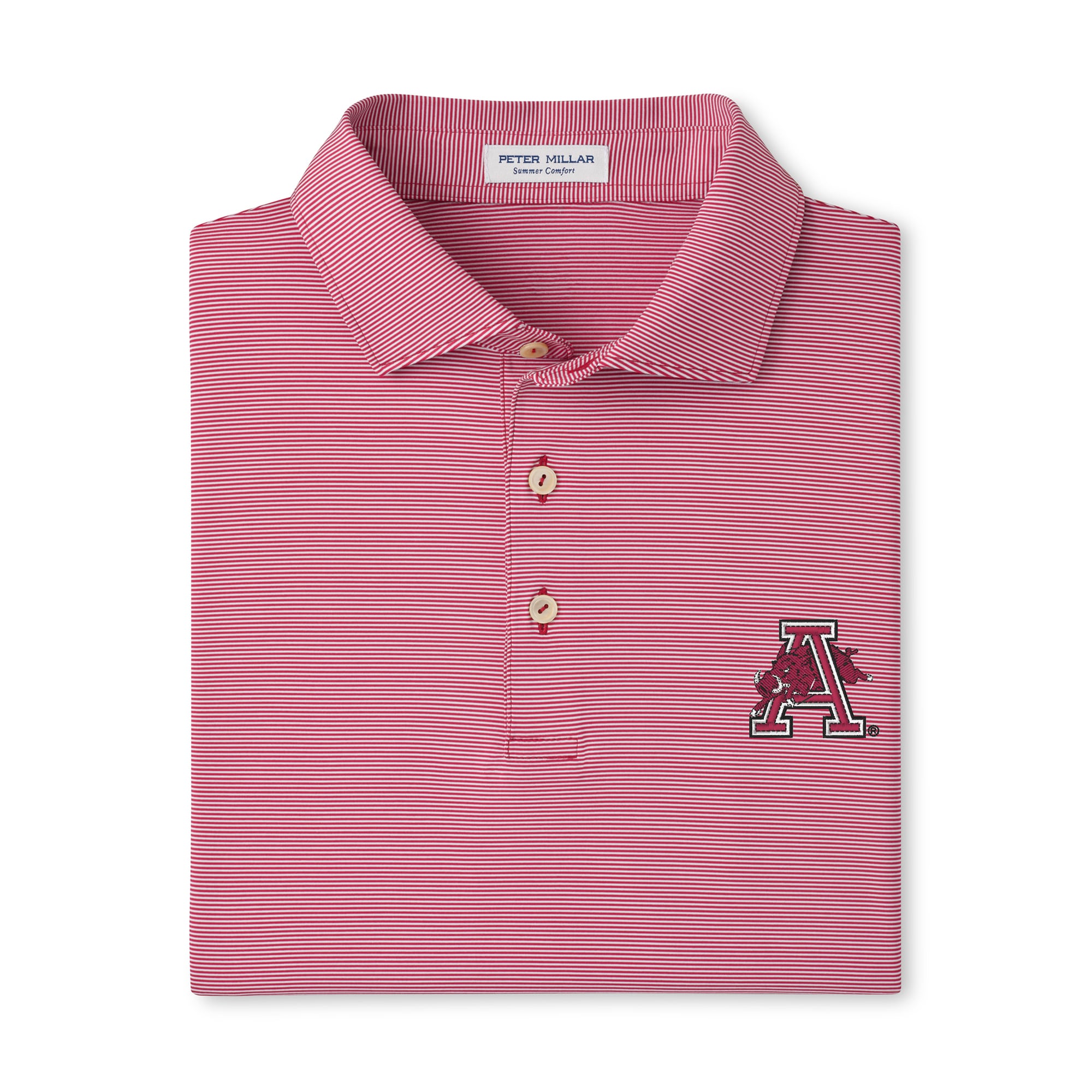 Polo de performance Peter Millar bleu clair Arkansas Razorbacks Jubilee pour homme