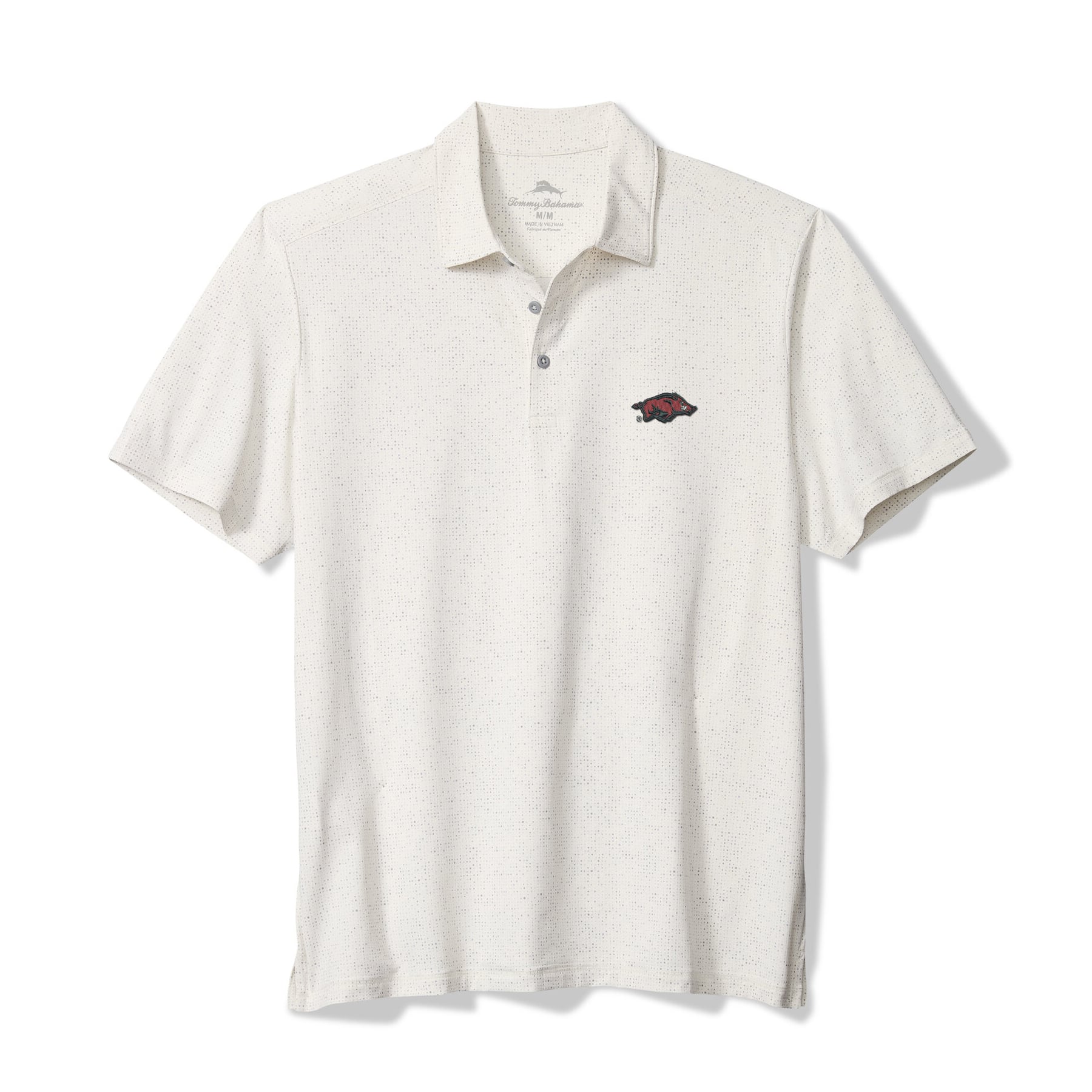 Men's Tommy Bahama White Arkansas Razorbacks Palm Dunes IslandZone Polo