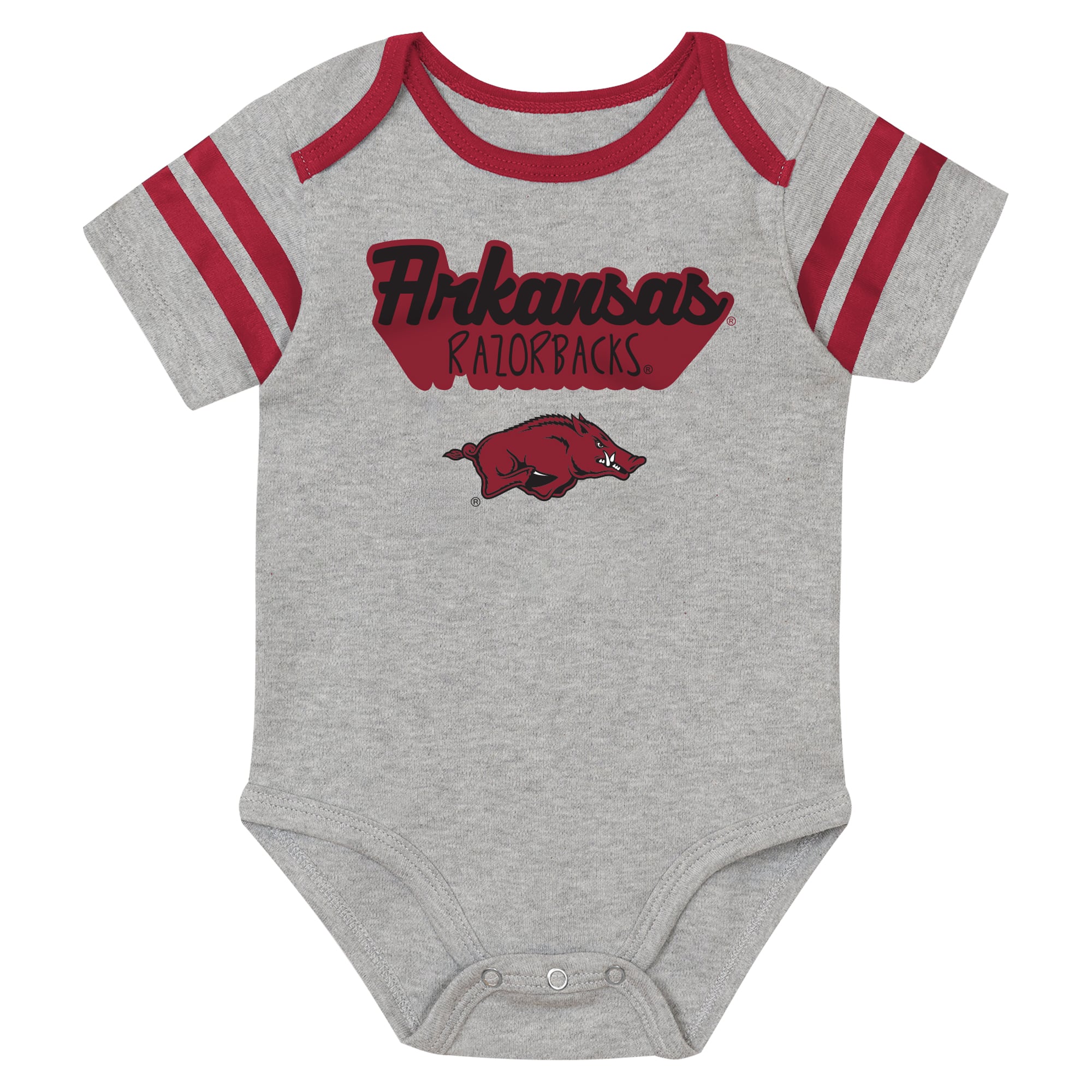 Newborn Outerstuff Cardinal Arkansas Razorbacks Star Player Three-Piece Bodysuit Set