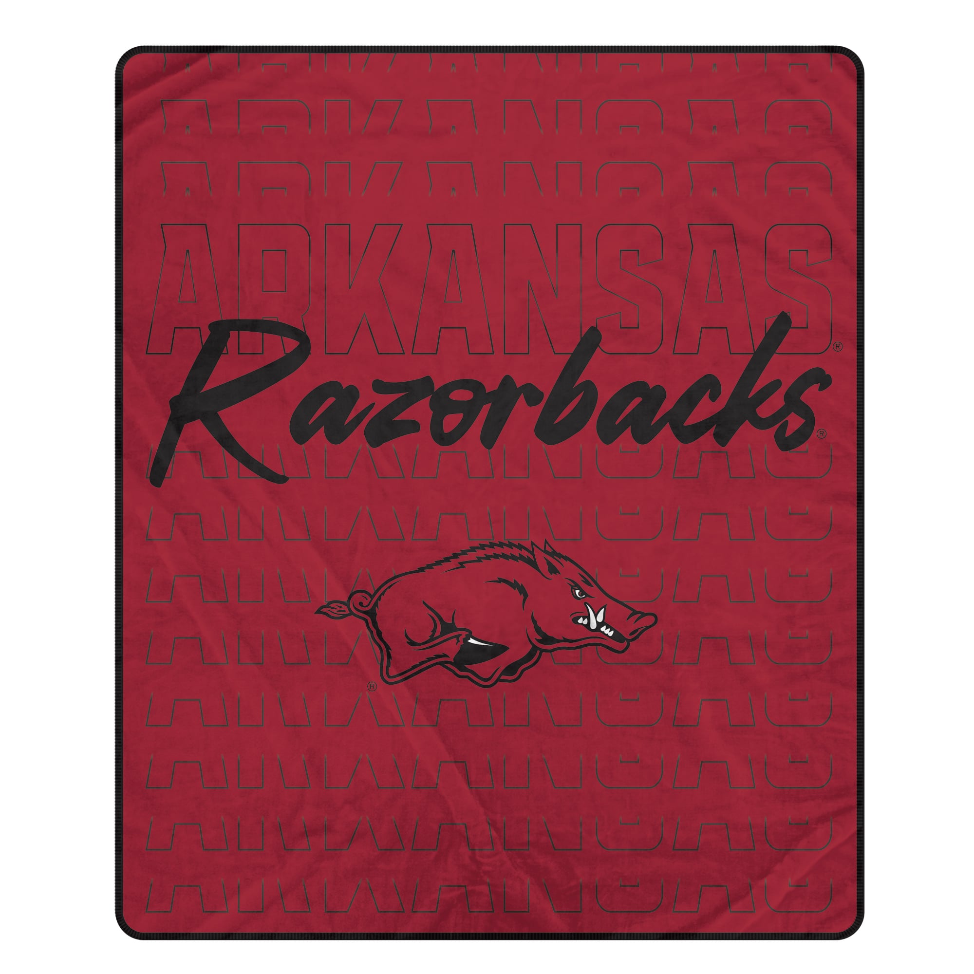 Pegasus Arkansas Razorbacks Echo Script Fade 50" x 60" Ultra Soft Throw Blanket