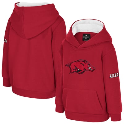  Arkansas Razorbacks Colosseum Toddler Big Logo Fleece Pullover Hoodie - Cardinal