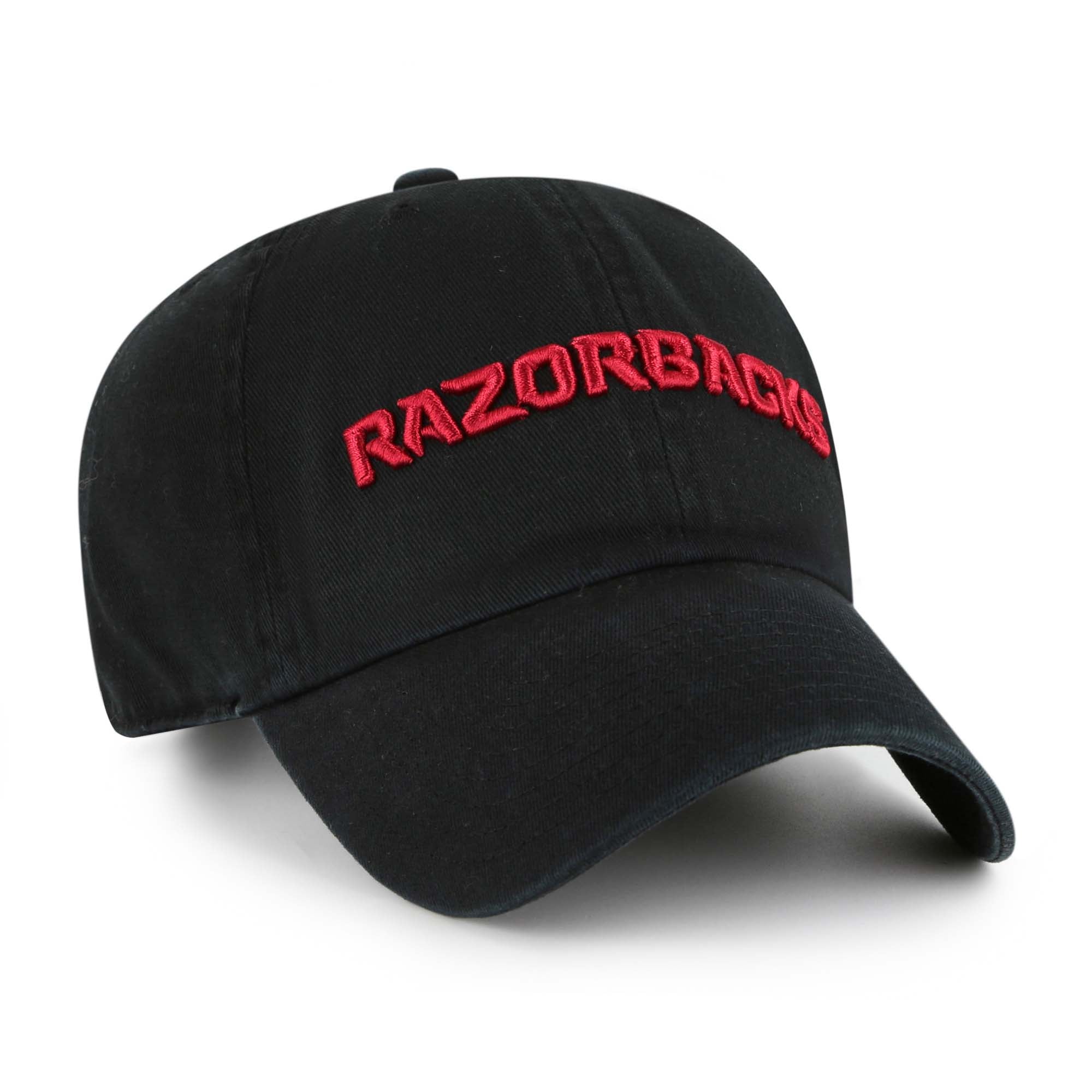 Unisex '47  Arkansas Razorbacks Black Clean Up Adjustable Hat