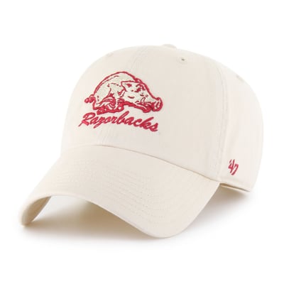  Arkansas Razorbacks '47 Unisex Vault Clean Up Adjustable Hat - Natural