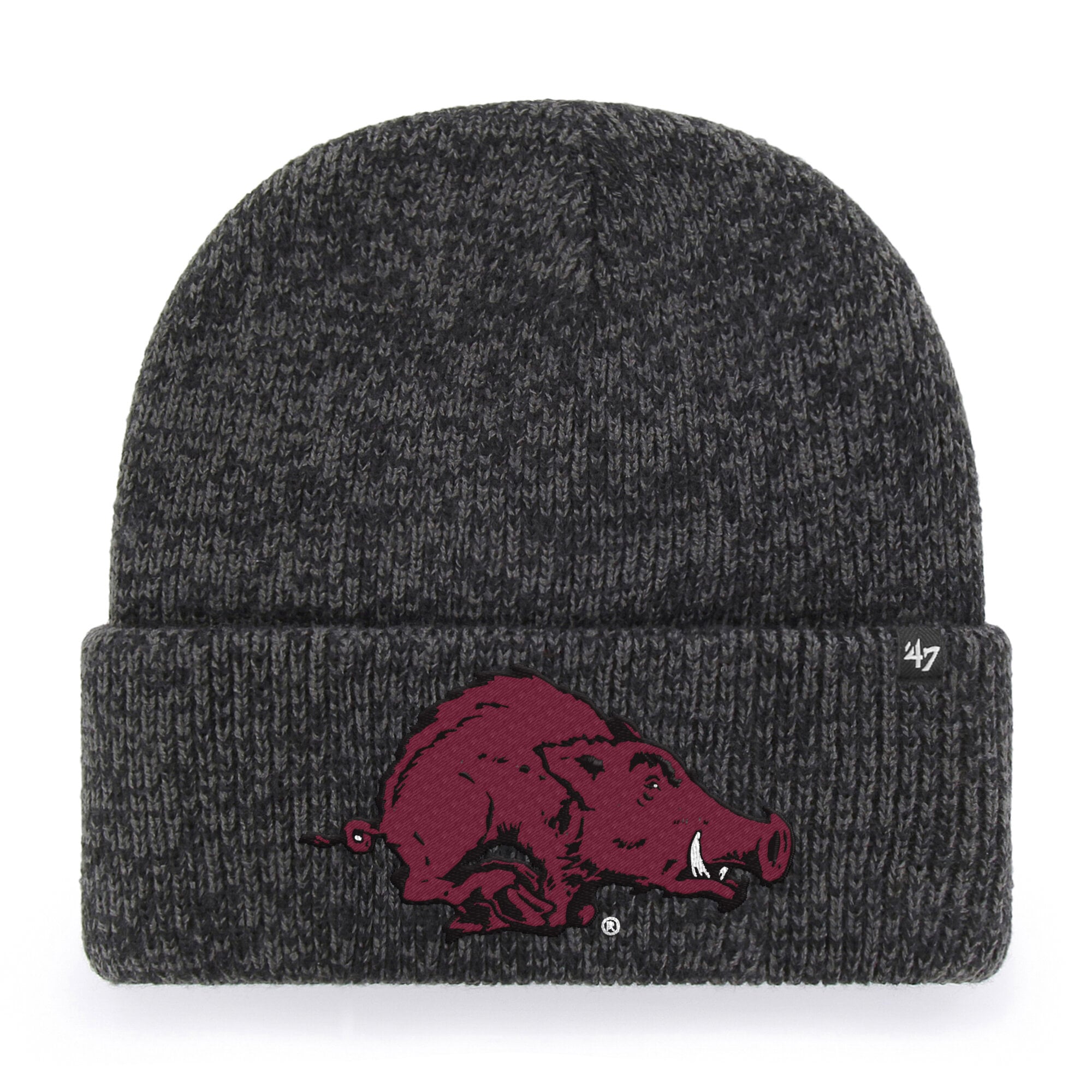 Bonnet unisexe à revers « Brain Freeze » des Arkansas Razorbacks noirs, modèle 47