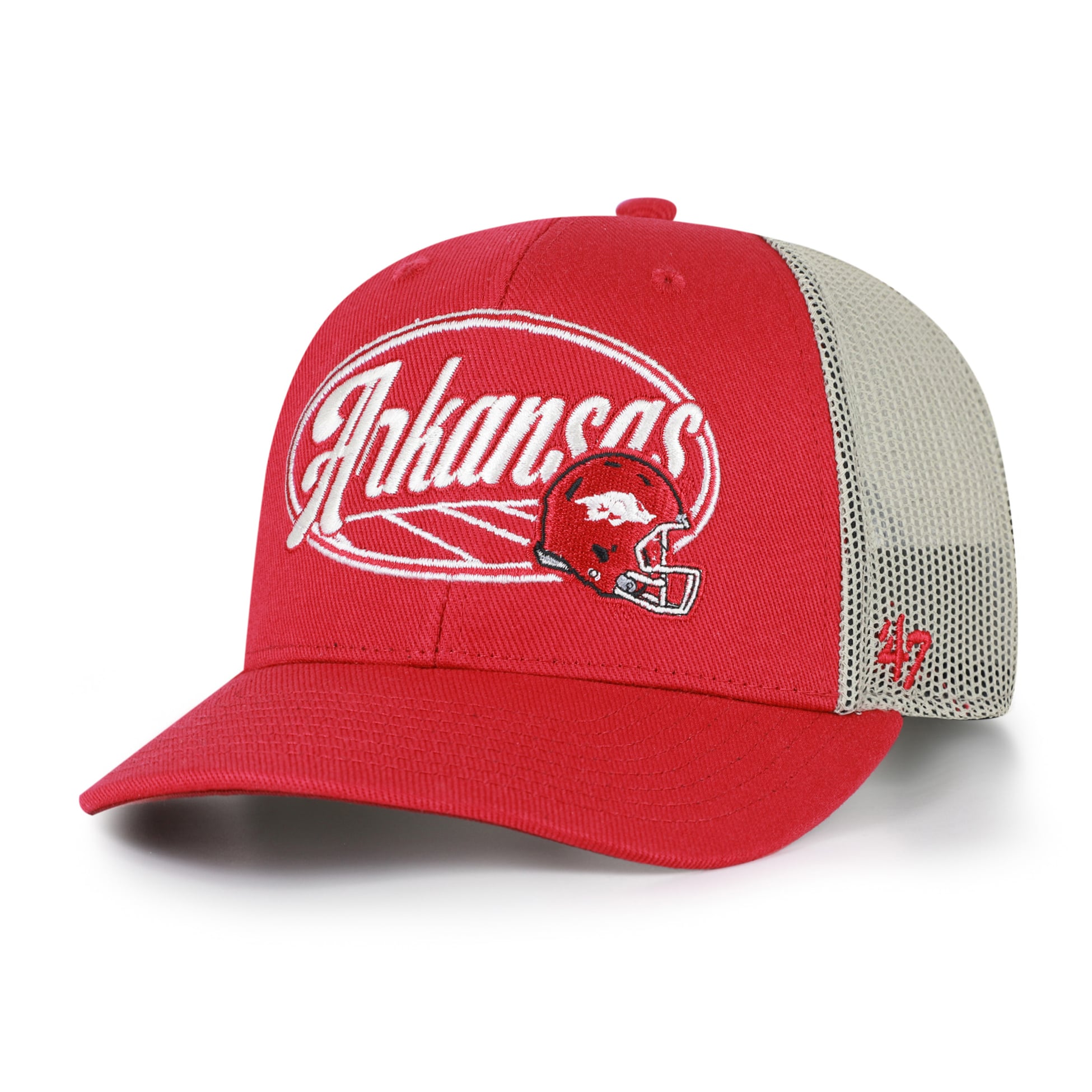 Casquette trucker unisexe ajustable '47 Cardinal Arkansas Razorbacks Enfield