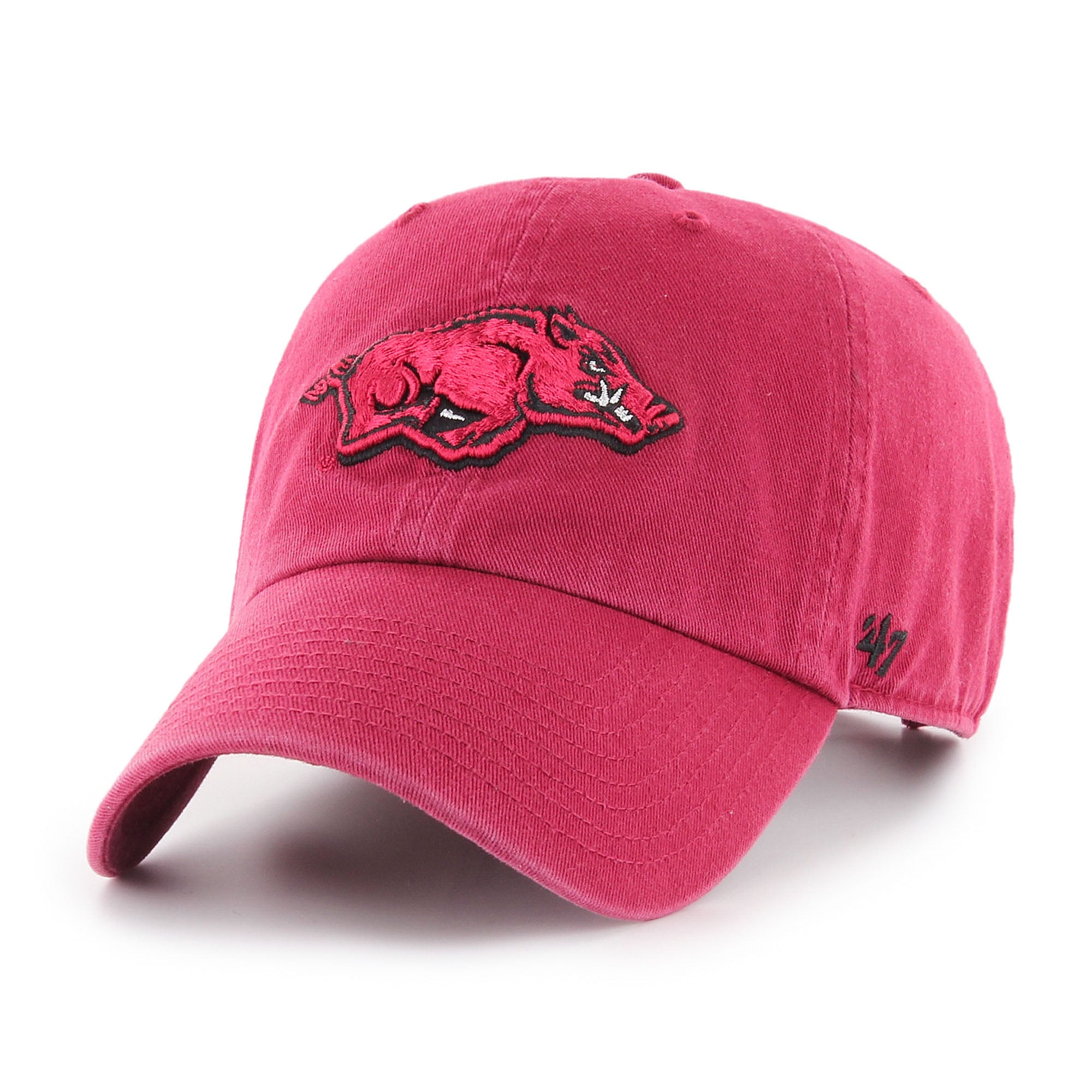 Unisex '47 Cardinal Arkansas Razorbacks Mascot Clean Up Adjustable Hat