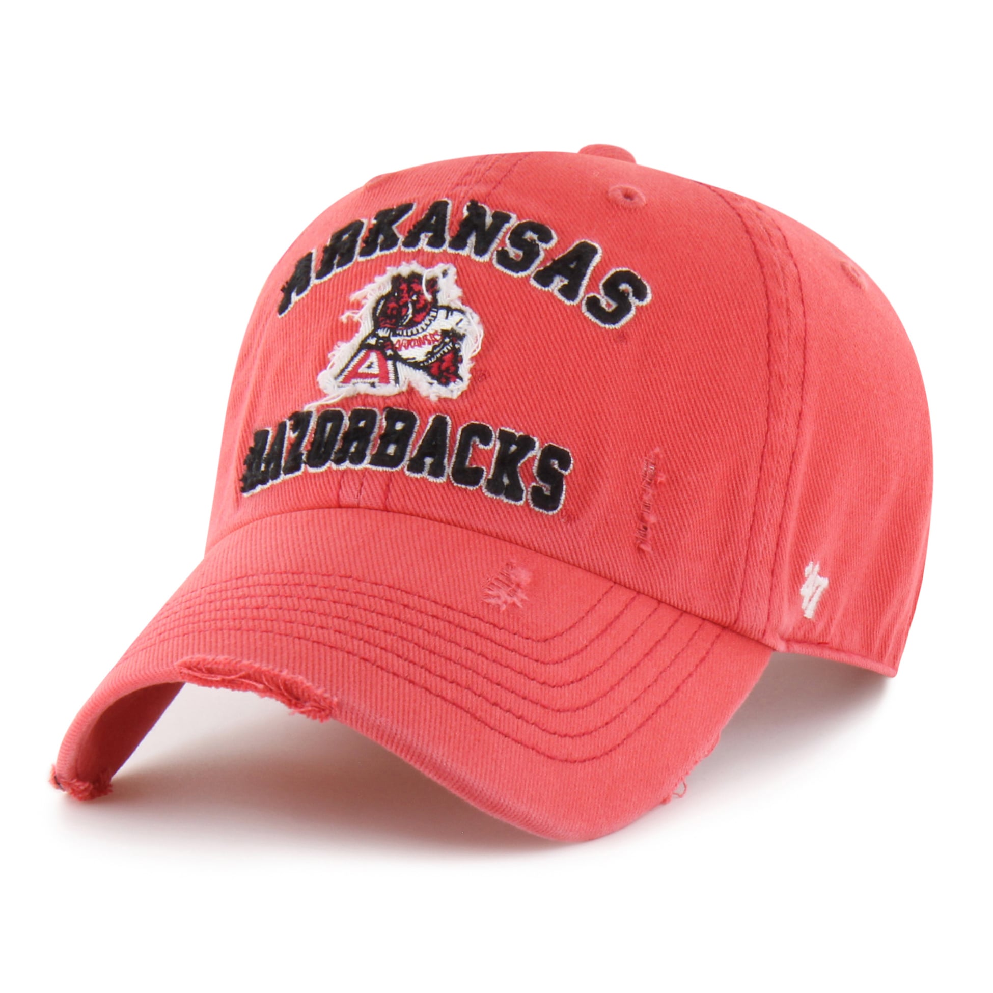 Unisex '47  Cardinal Arkansas Razorbacks Well-Worn Seymore Clean Up Adjustable Hat