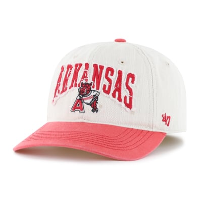  Arkansas Razorbacks '47 Unisex Well Worn Clean Up Stretch Fit Hat - Cream