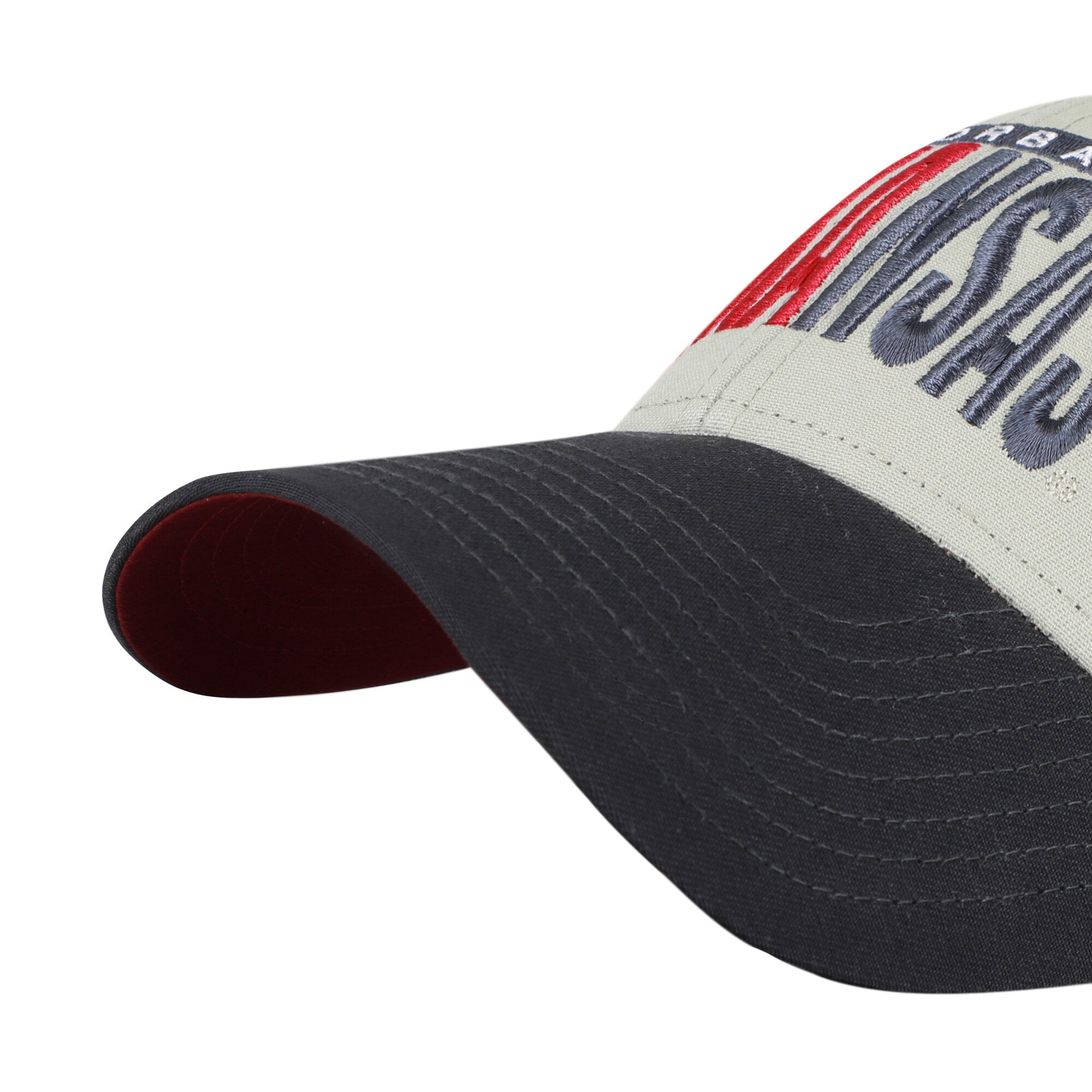 Casquette unisexe ajustable '47 grise/noire Arkansas Razorbacks avec inscription demi-bloc MVP