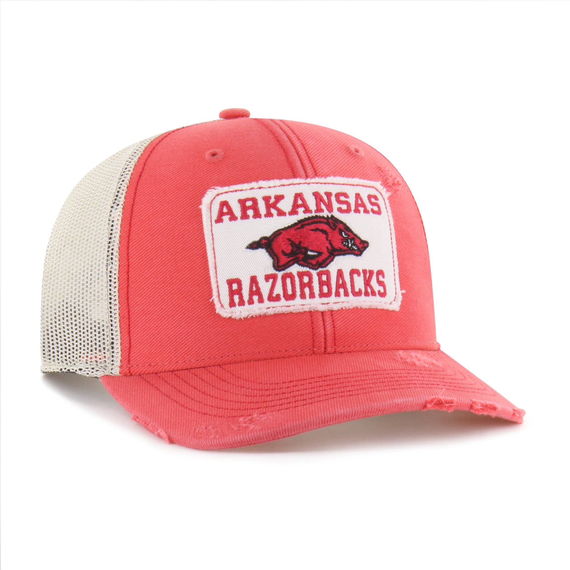 Unisex '47 Red Arkansas Razorbacks Egremont Well-Worn Adjustable Trucker Hat