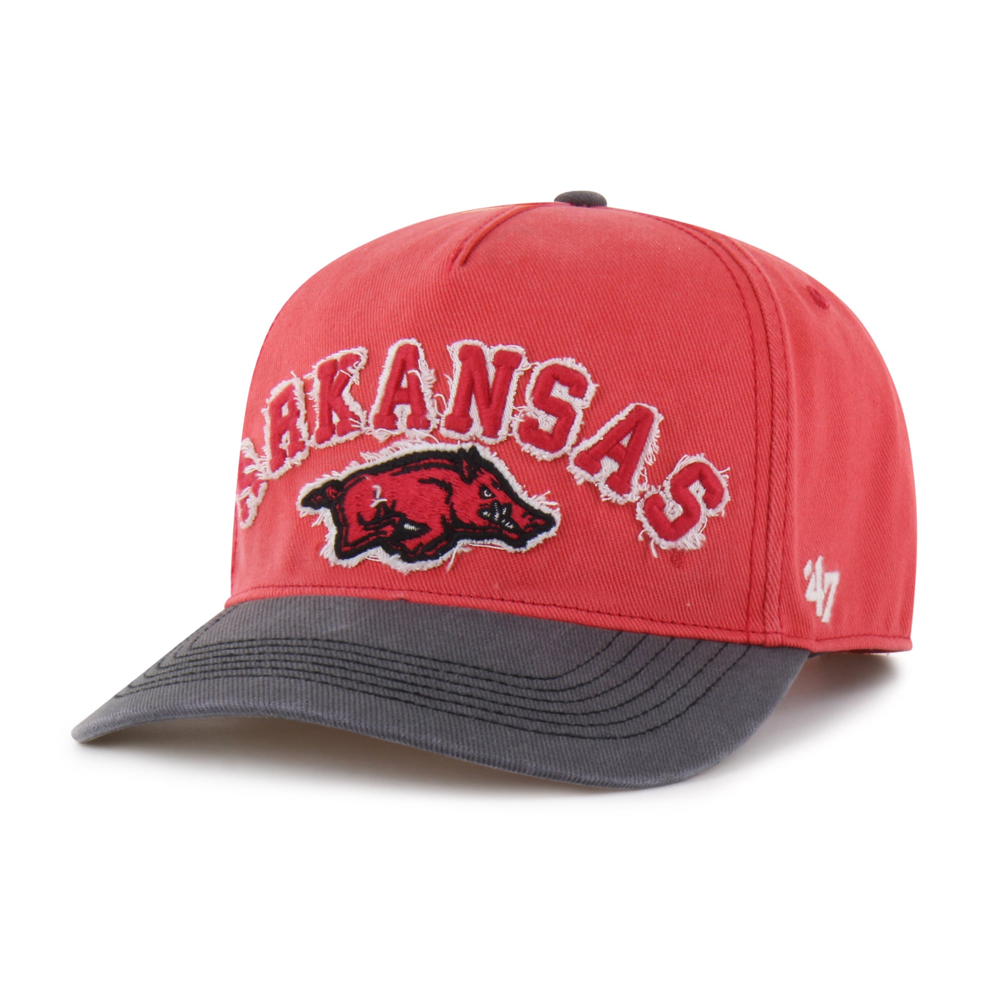 Unisex '47 Red/Black Arkansas Razorbacks Well-Worn Calderwood Hitch Adjustable Hat