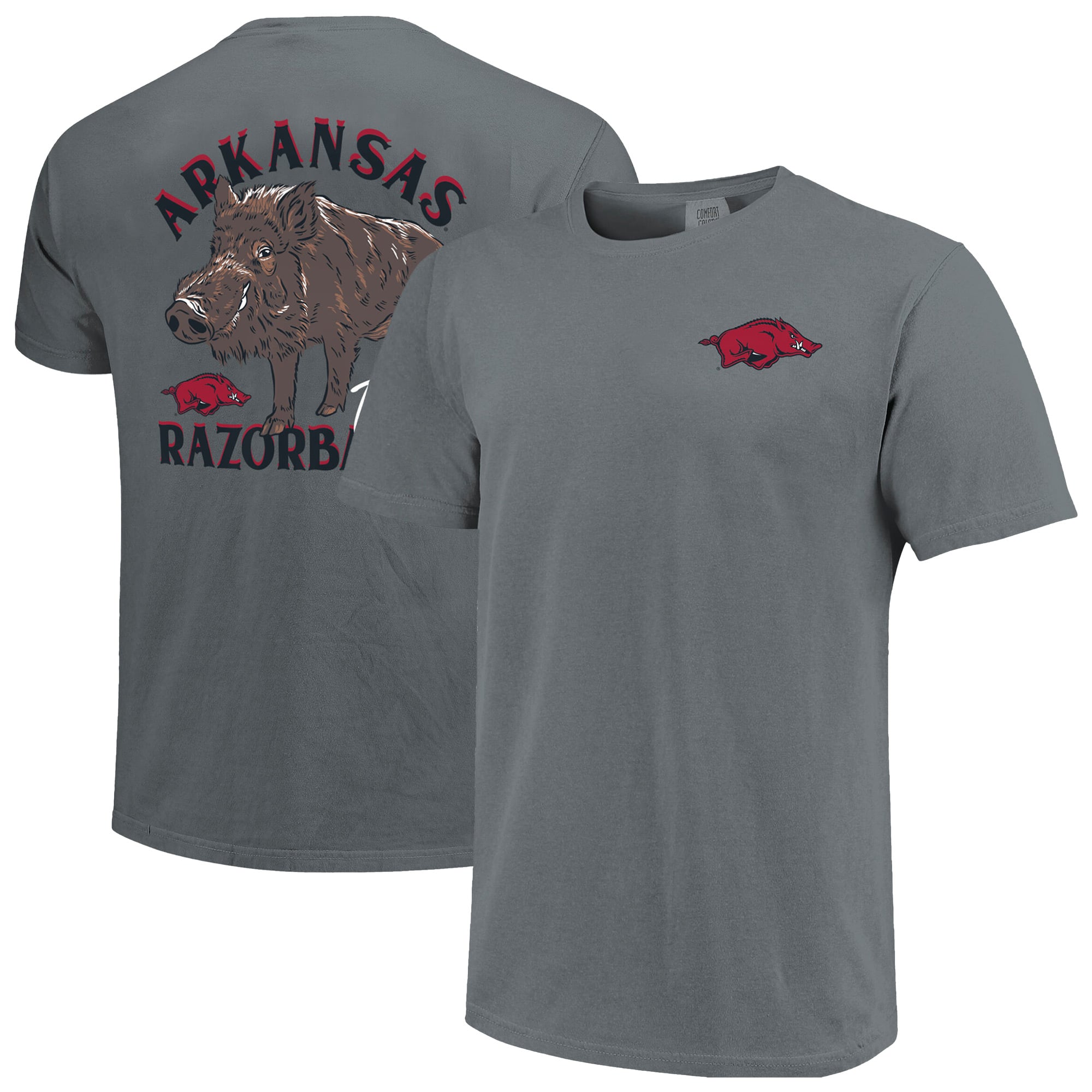 Unisex Image One Maroon Arkansas Razorbacks Hyper Local Campus Statue T-Shirt