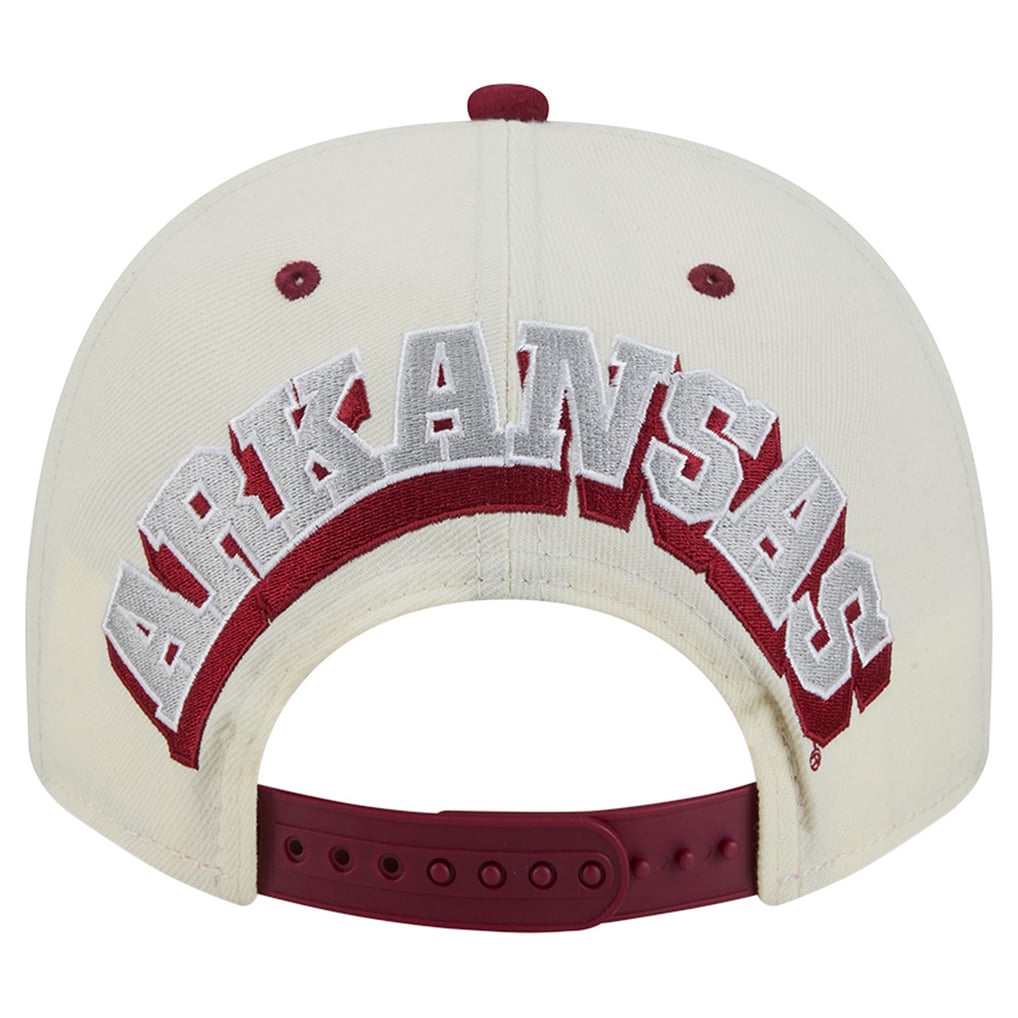 Arkansas Razorbacks New Era Unisex 9FIFTY A-Frame Snapback Hat - White ...