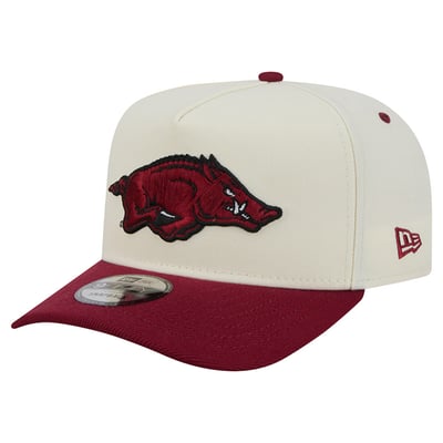Casquette unisexe New Era 9FIFTY A-Frame Arkansas Razorbacks - Blanc/Cardinal