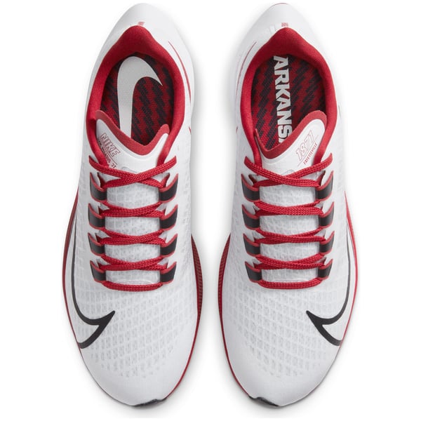 Unisex Nike White Arkansas Razorbacks Pegasus 37 Running Shoes display picture 1