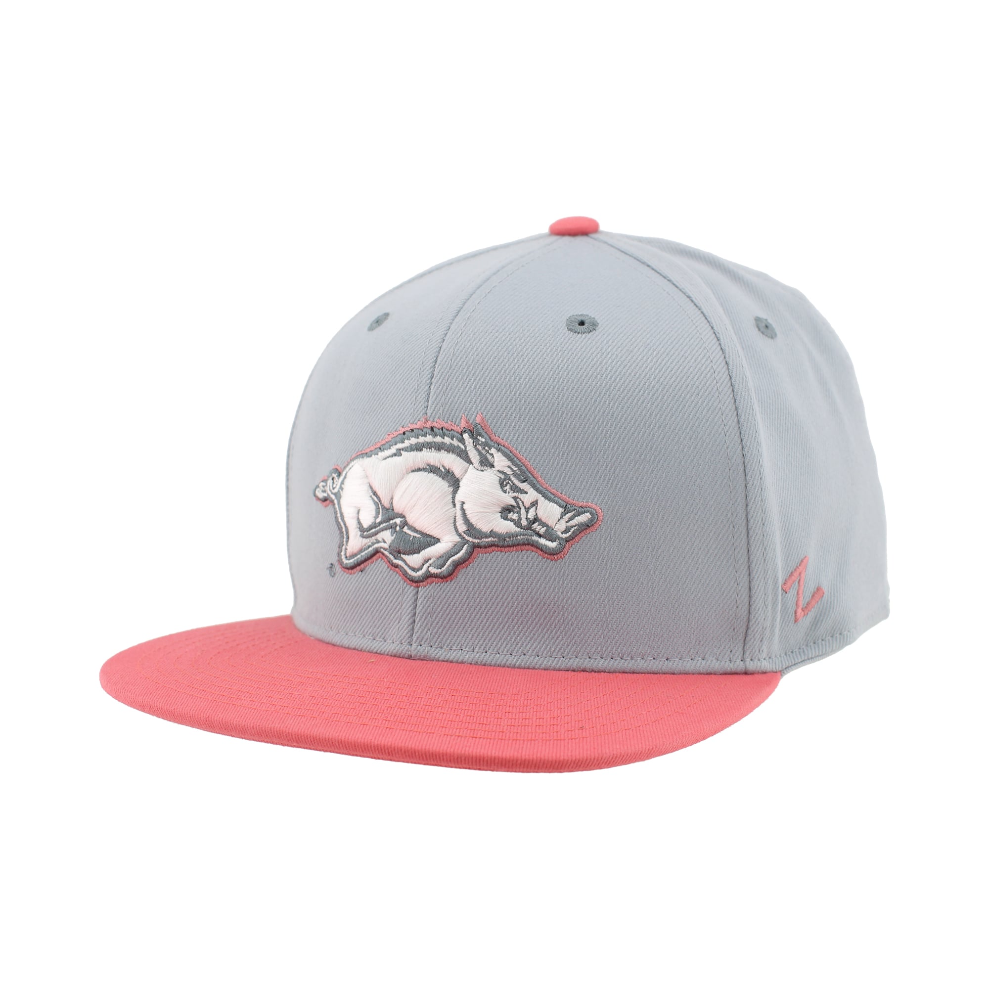 Casquette unisexe Zephyr Gray Arkansas Razorbacks Pastel