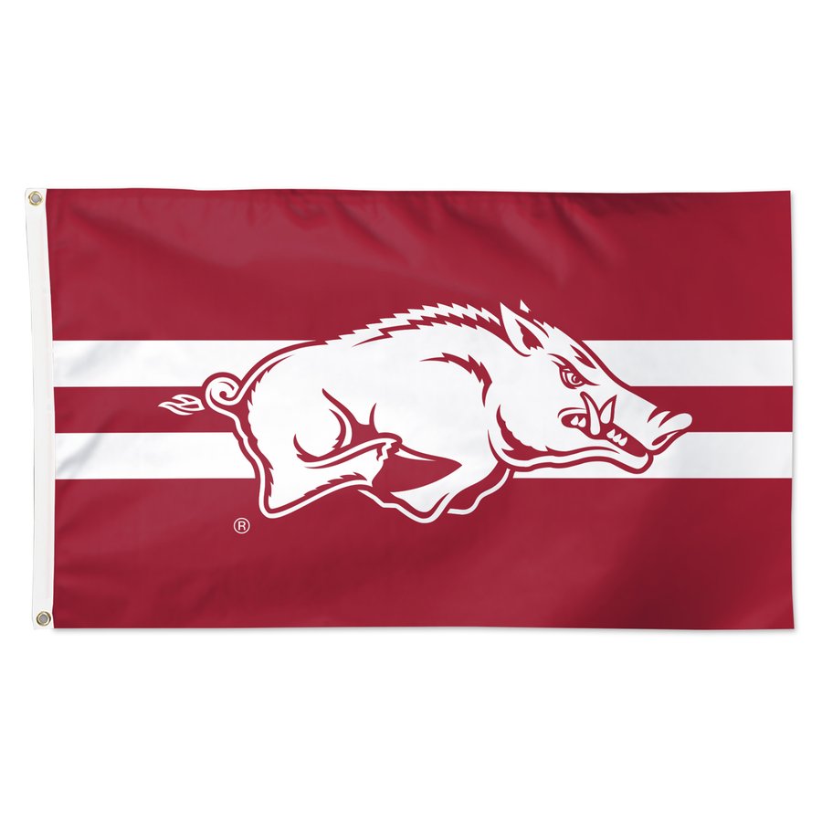 Wwp Razorback WinCraft Arkansas Razorbacks 3' x 5' Horizontal Stripe Deluxe Single ...